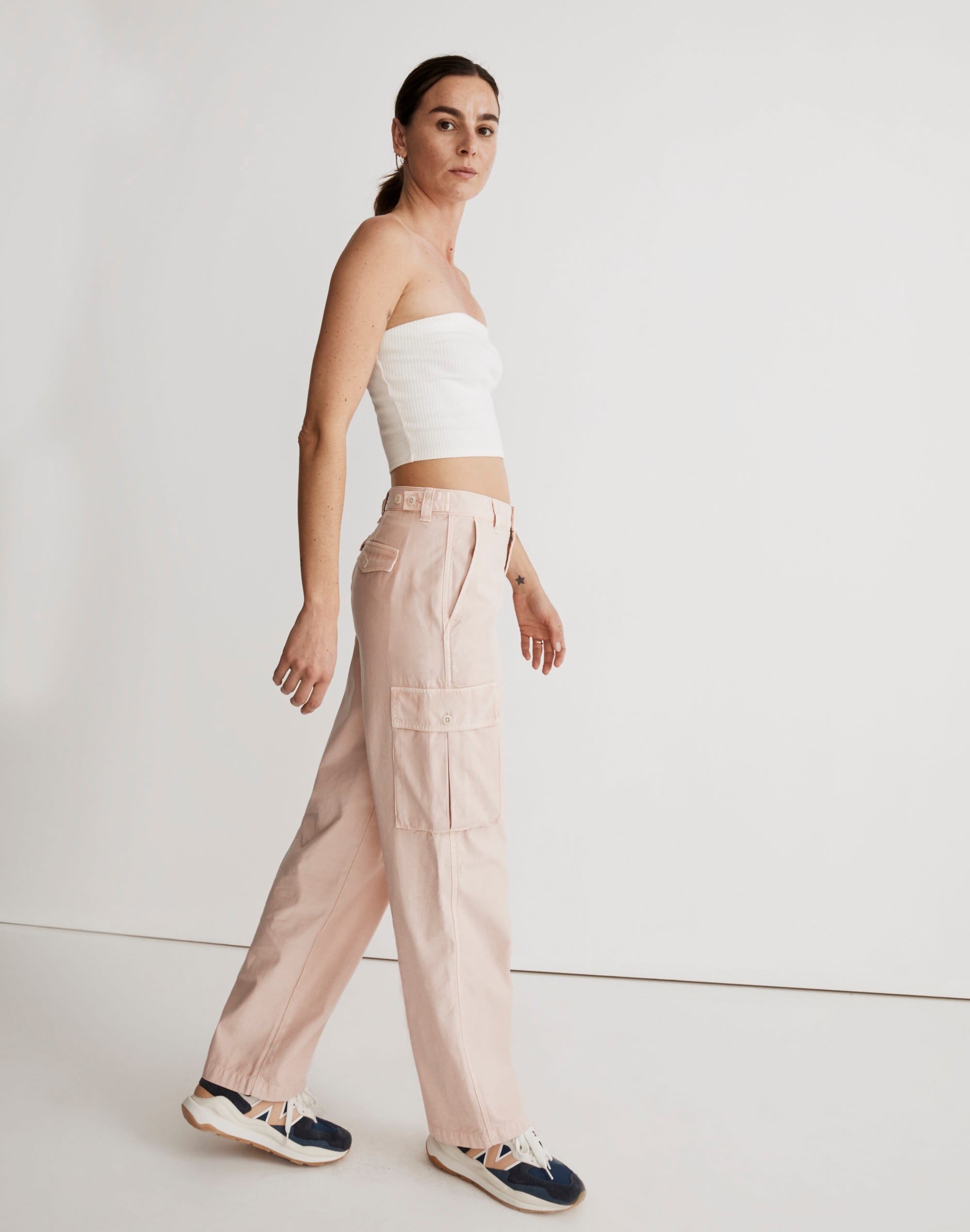 Garment-Dyed Low-Slung Straight Cargo Pants | Madewell