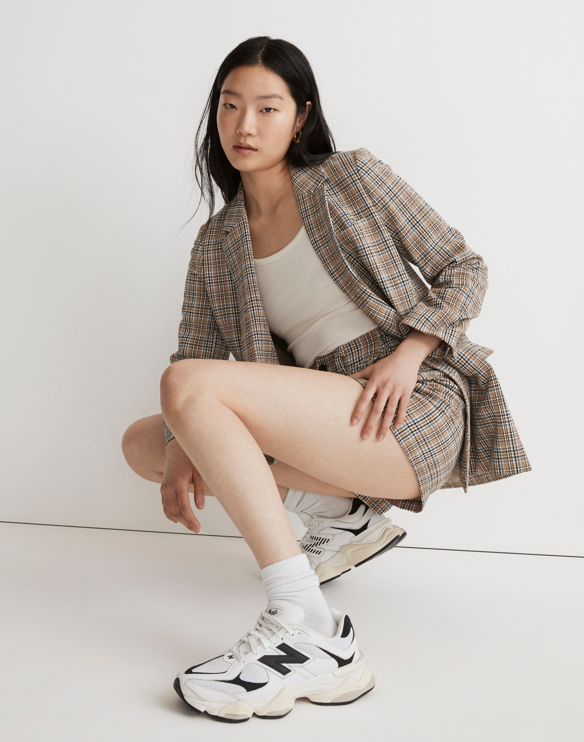 Caldwell Double-Breasted Blazer in Prejean Plaid | Madewell