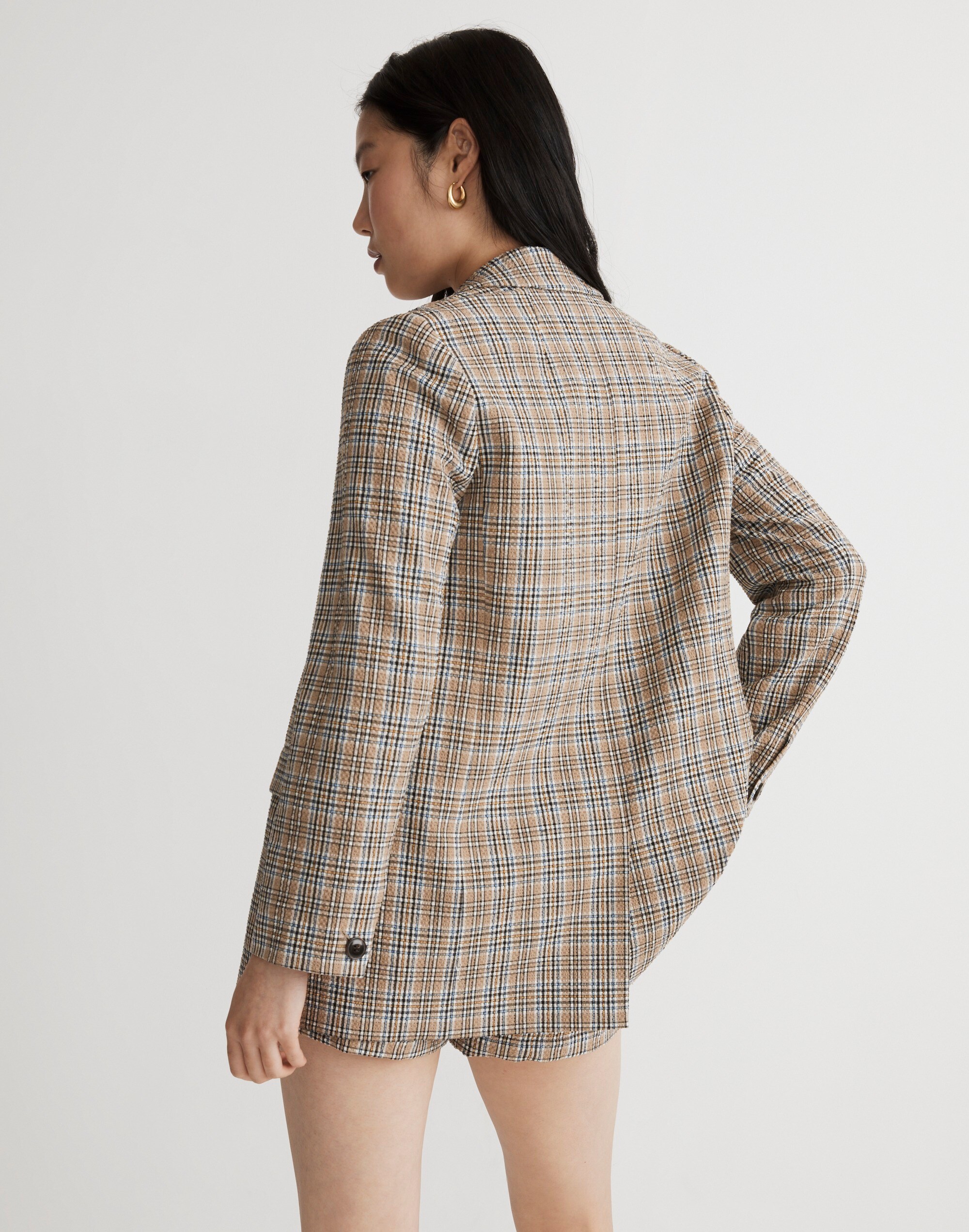 Caldwell Double-Breasted Blazer in Prejean Plaid | Madewell