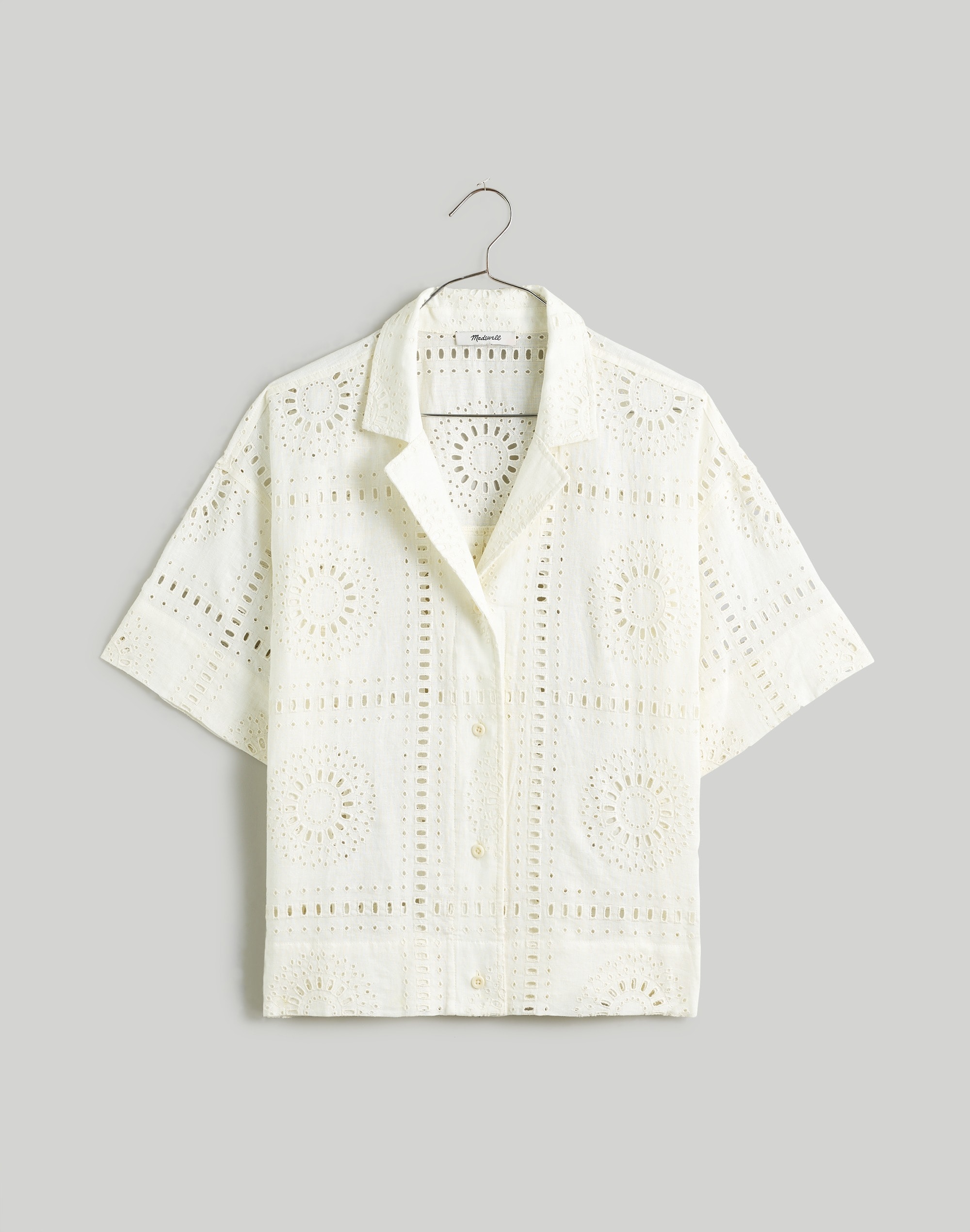 Eyelet Button-Up Camp Shirt | Madewell