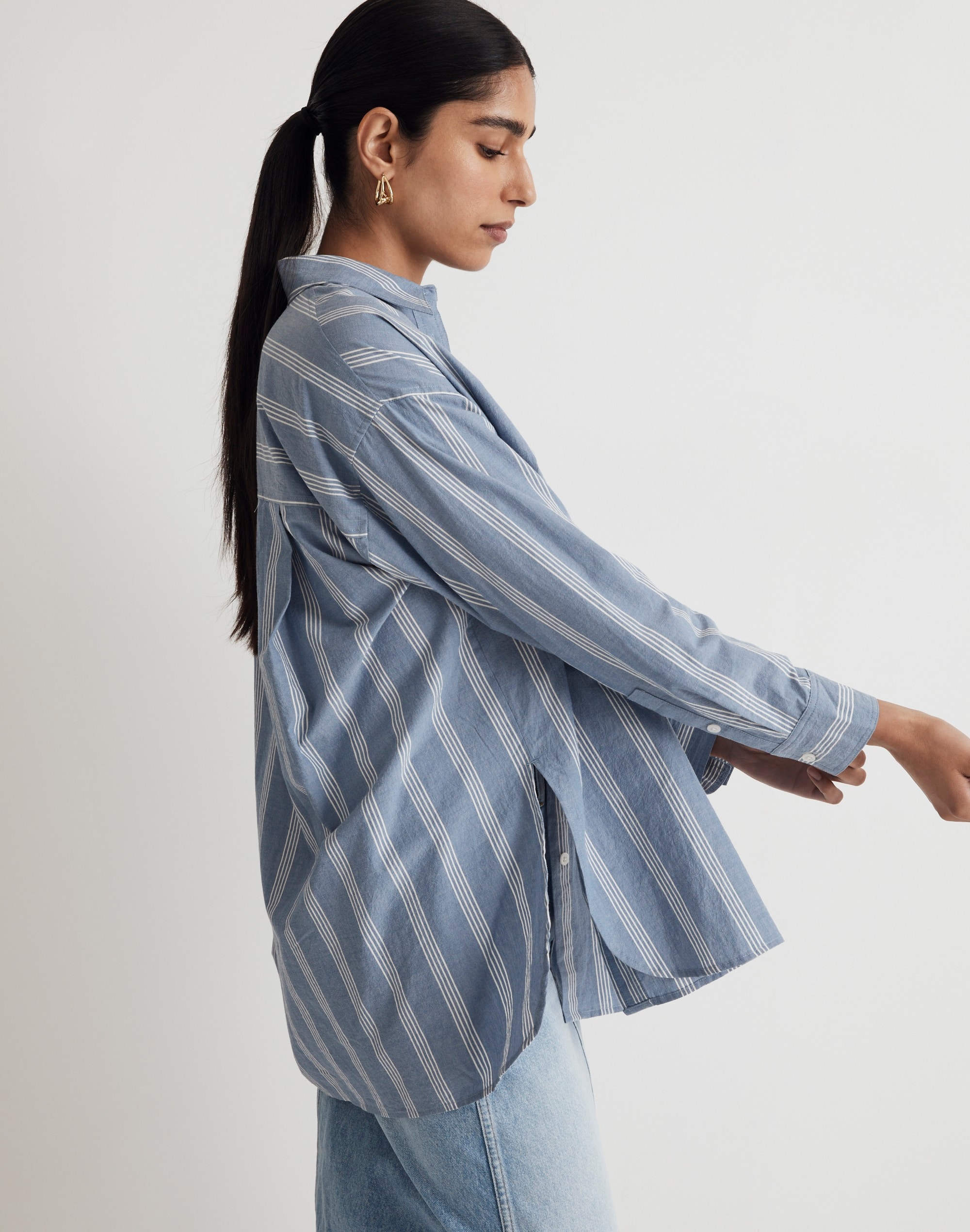 The Signature Poplin Oversized Shirt | Madewell