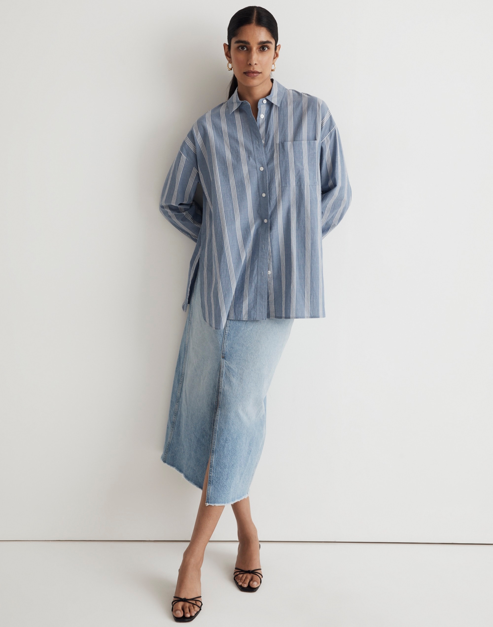 The Signature Poplin Oversized Shirt | Madewell