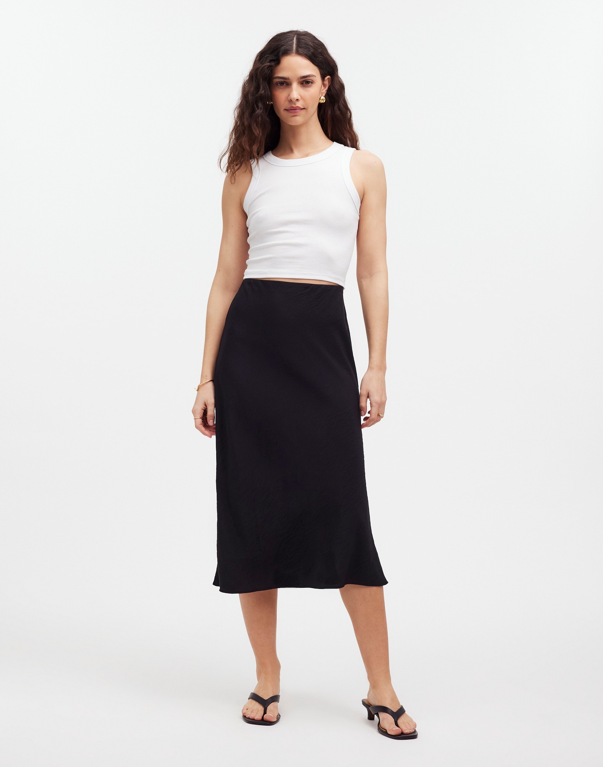 The Layton Midi Slip Skirt | Madewell