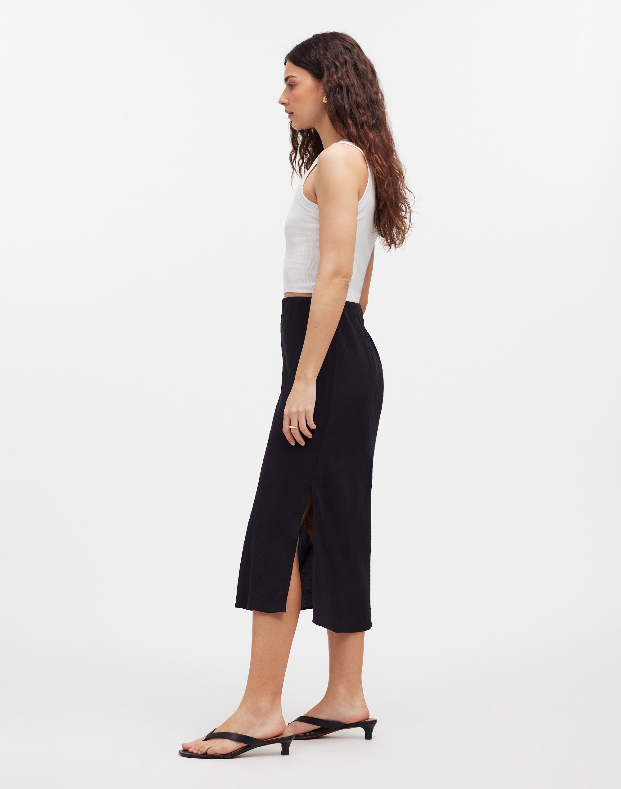 The Layton Midi Slip Skirt | Madewell