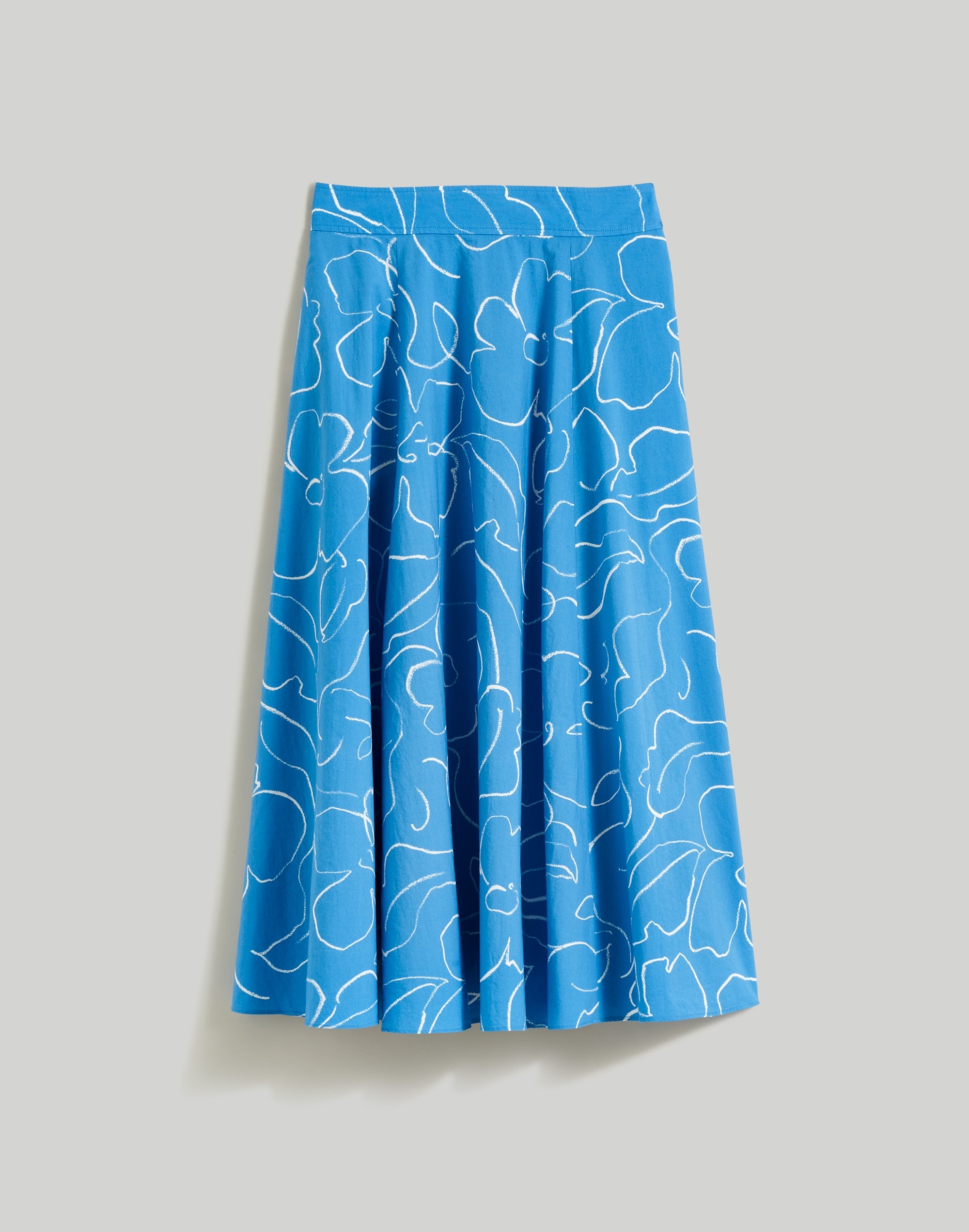 Signature Poplin Maxi Skirt Linear Bloom | Madewell