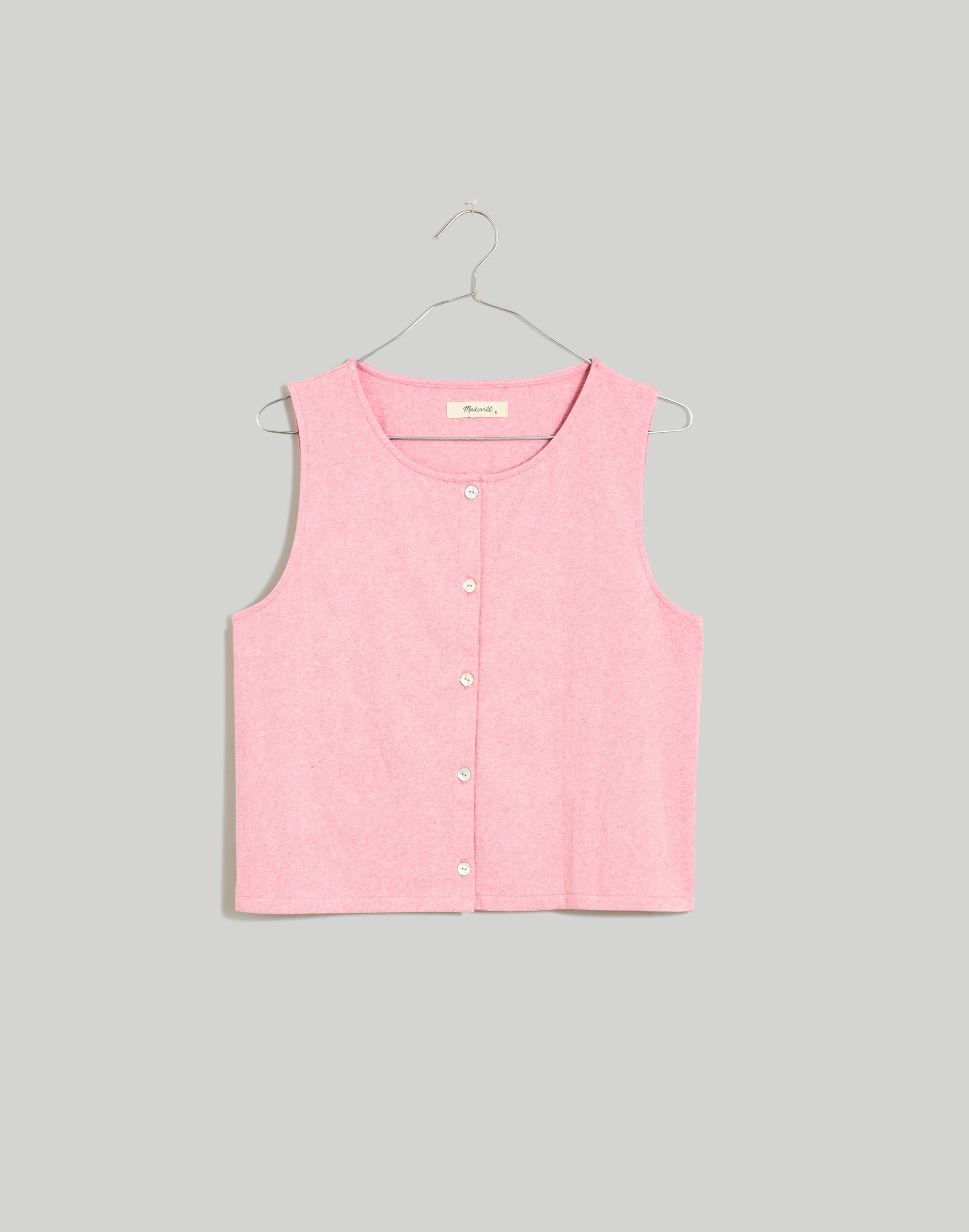 Button-Front Crewneck Crop Tank | Madewell