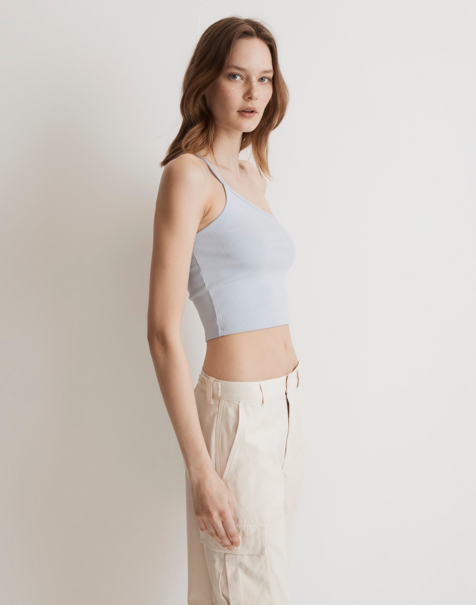 One-Shoulder Crop Tank Sleekhold