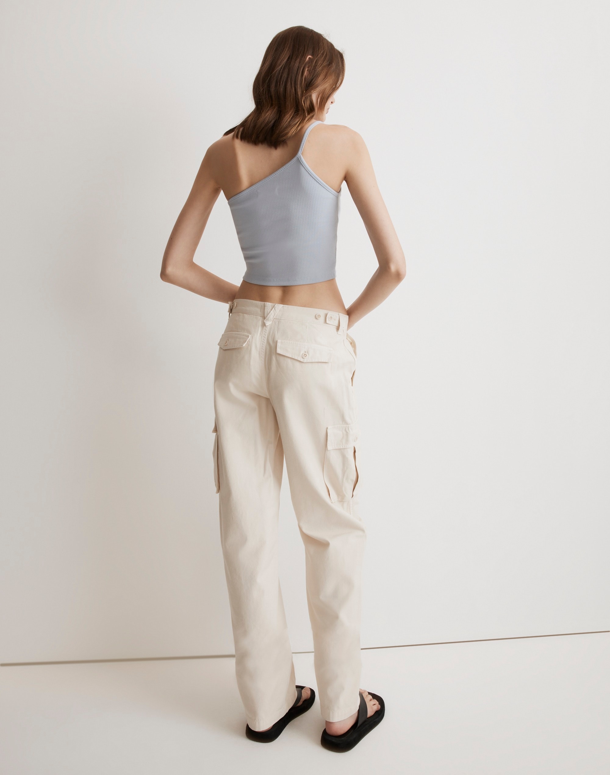 One-Shoulder Crop Tank Sleekhold | Madewell