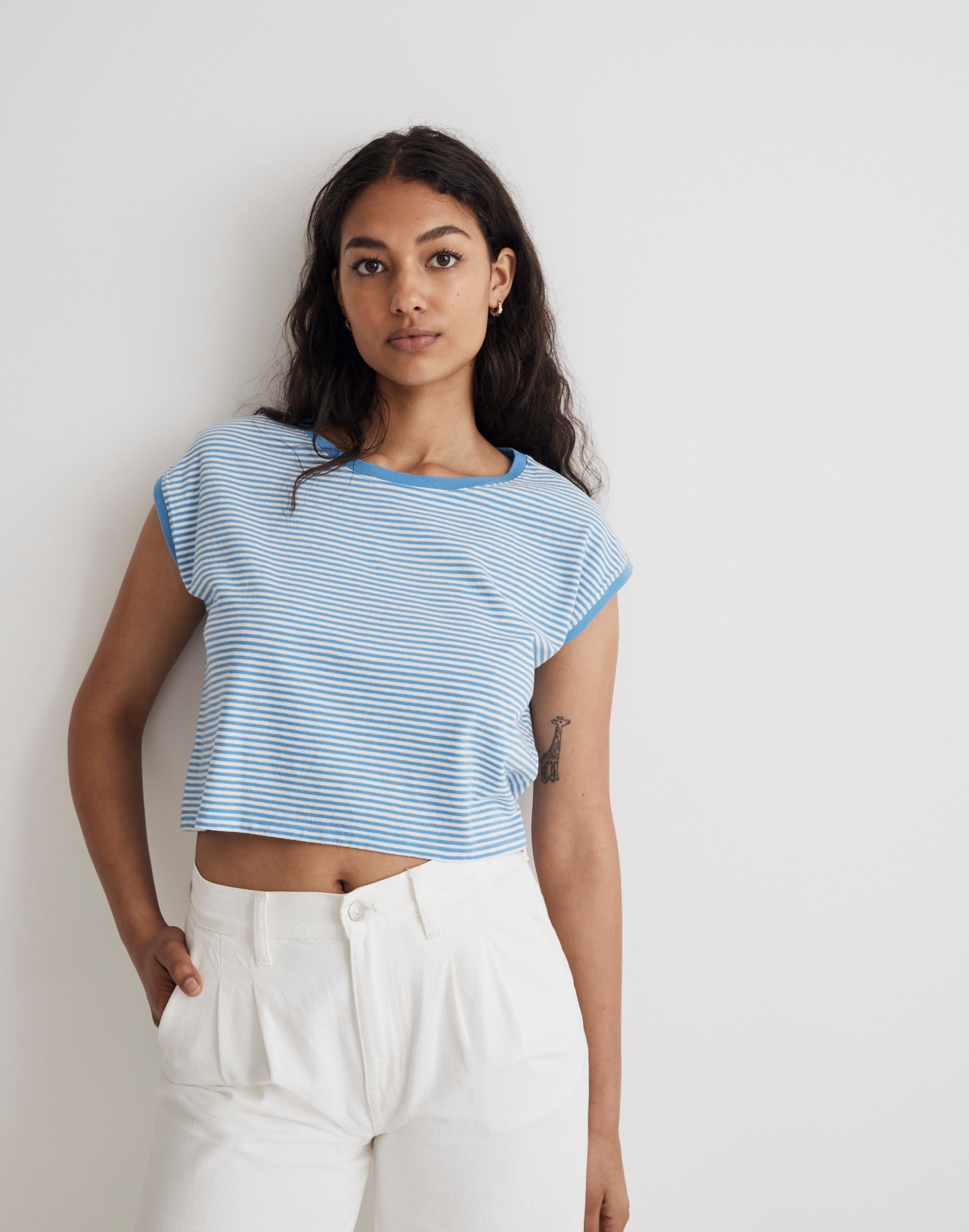 Crewneck Cropped Muscle Tank | Madewell