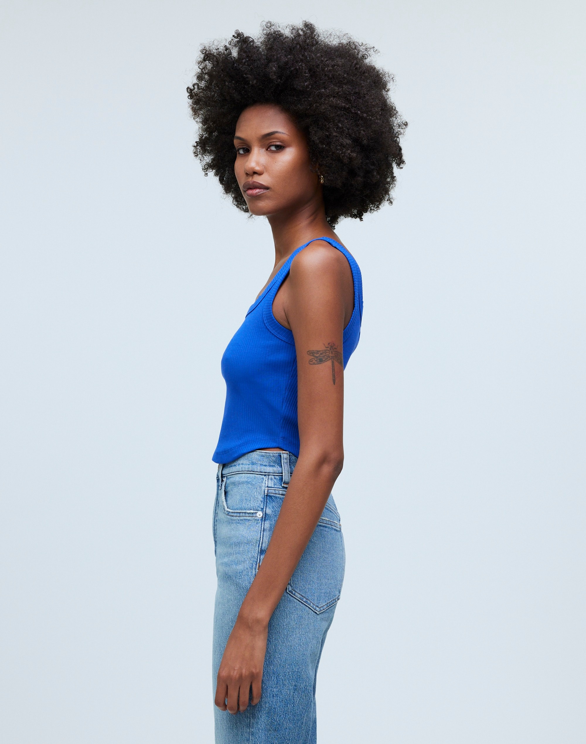 The Tailored Crop Tank Sleekhold | Madewell