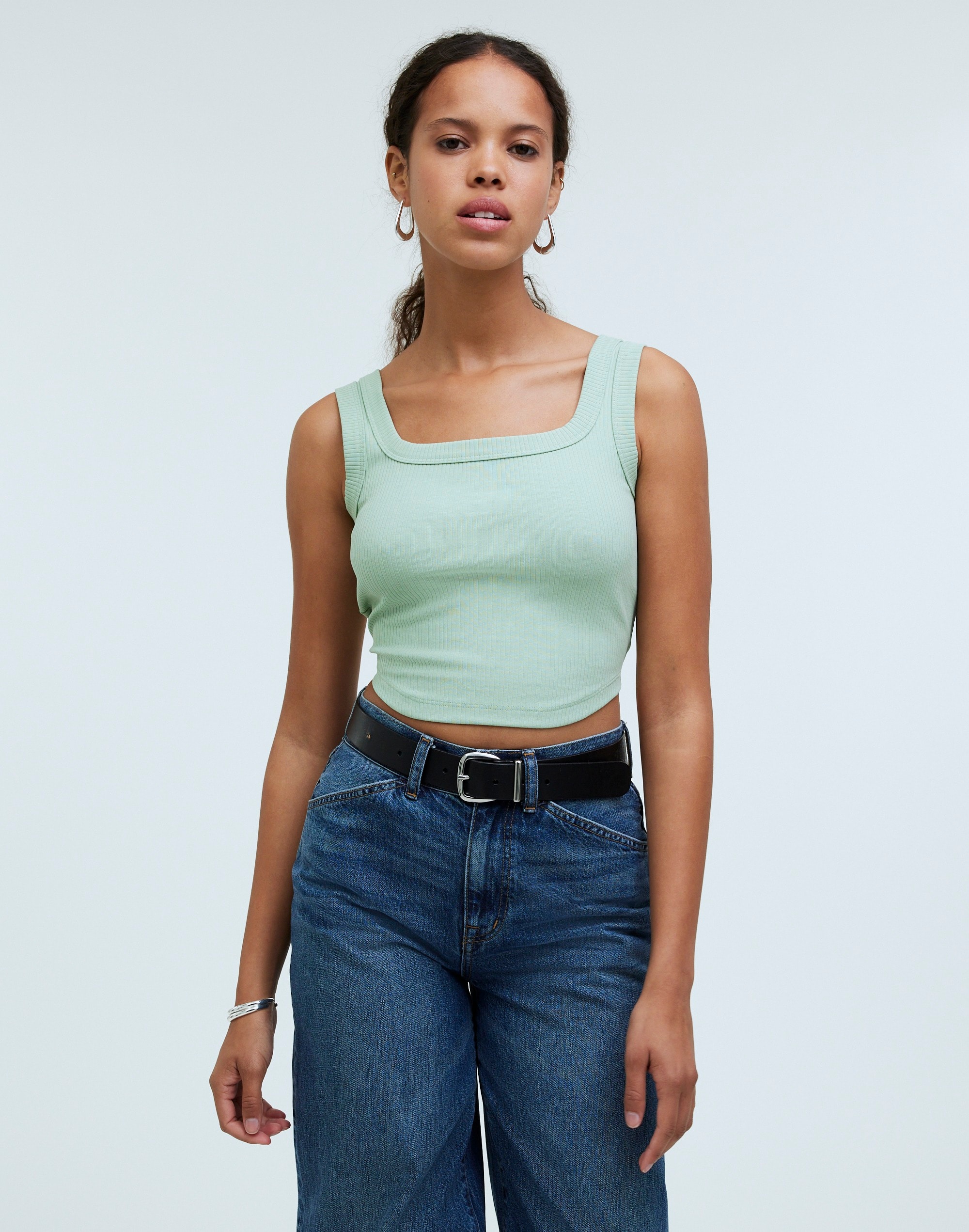 The Tailored Crop Tank Sleekhold | Madewell