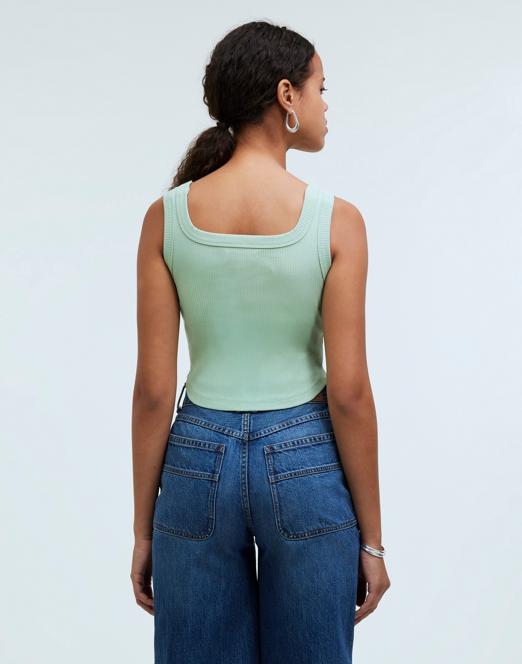 The Tailored Crop Tank Sleekhold | Madewell