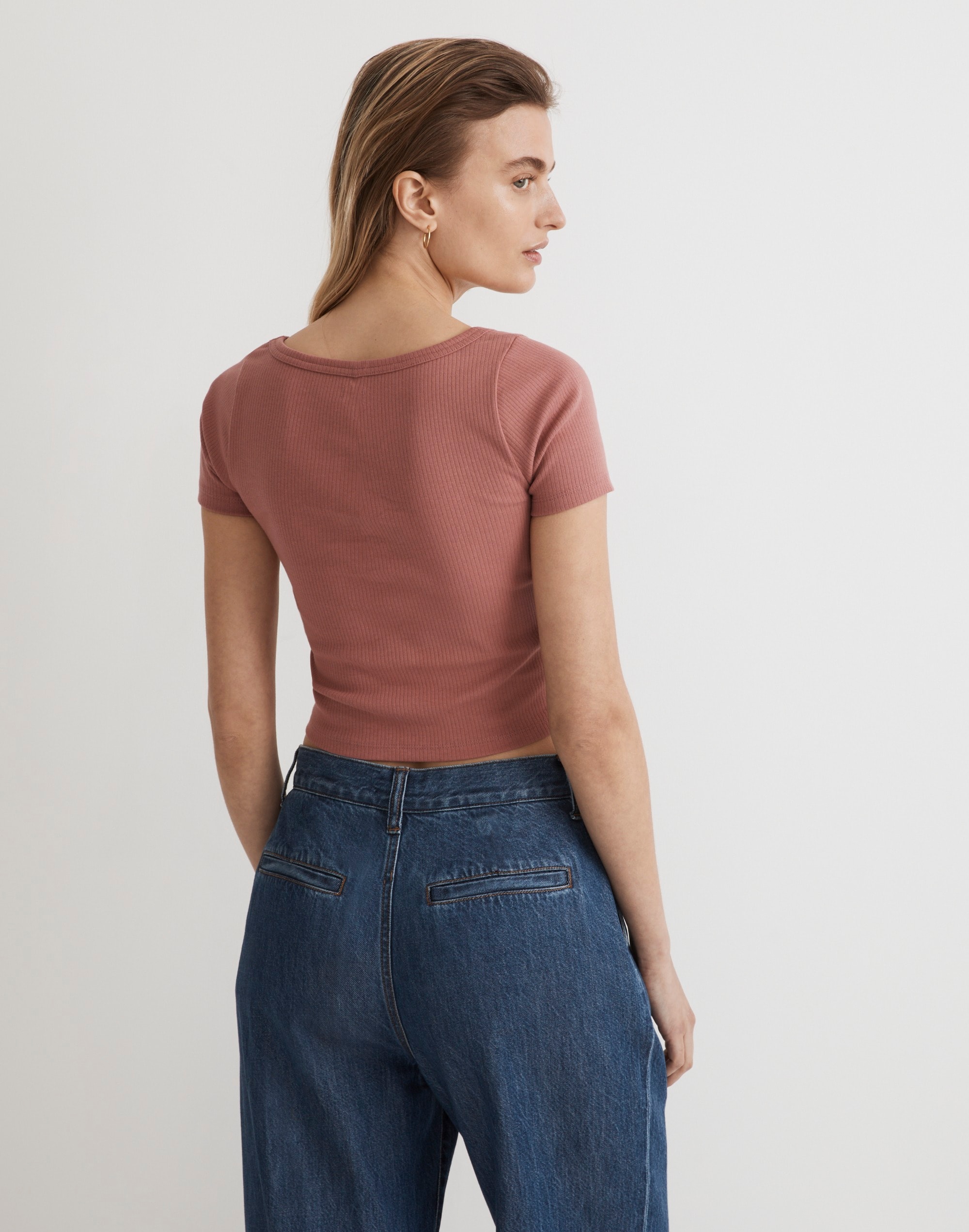 Square-Neck Crop Tee Sleekhold | Madewell