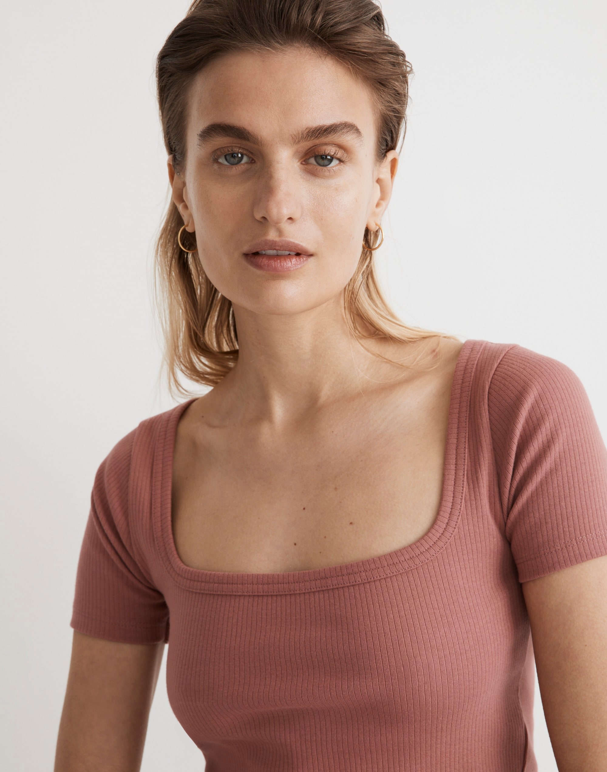 Square-Neck Crop Tee Sleekhold | Madewell