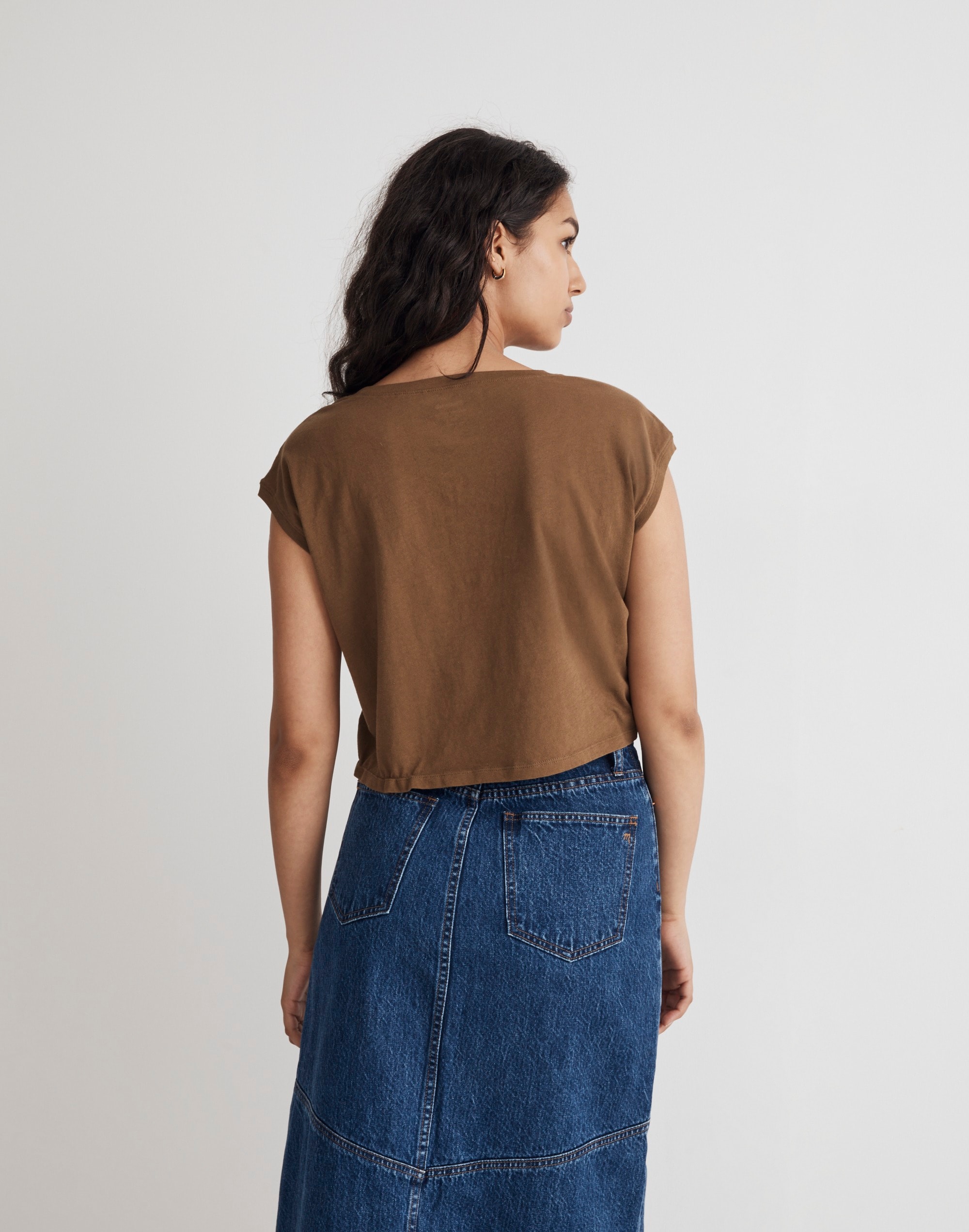 Crewneck Cropped Muscle Tank | Madewell