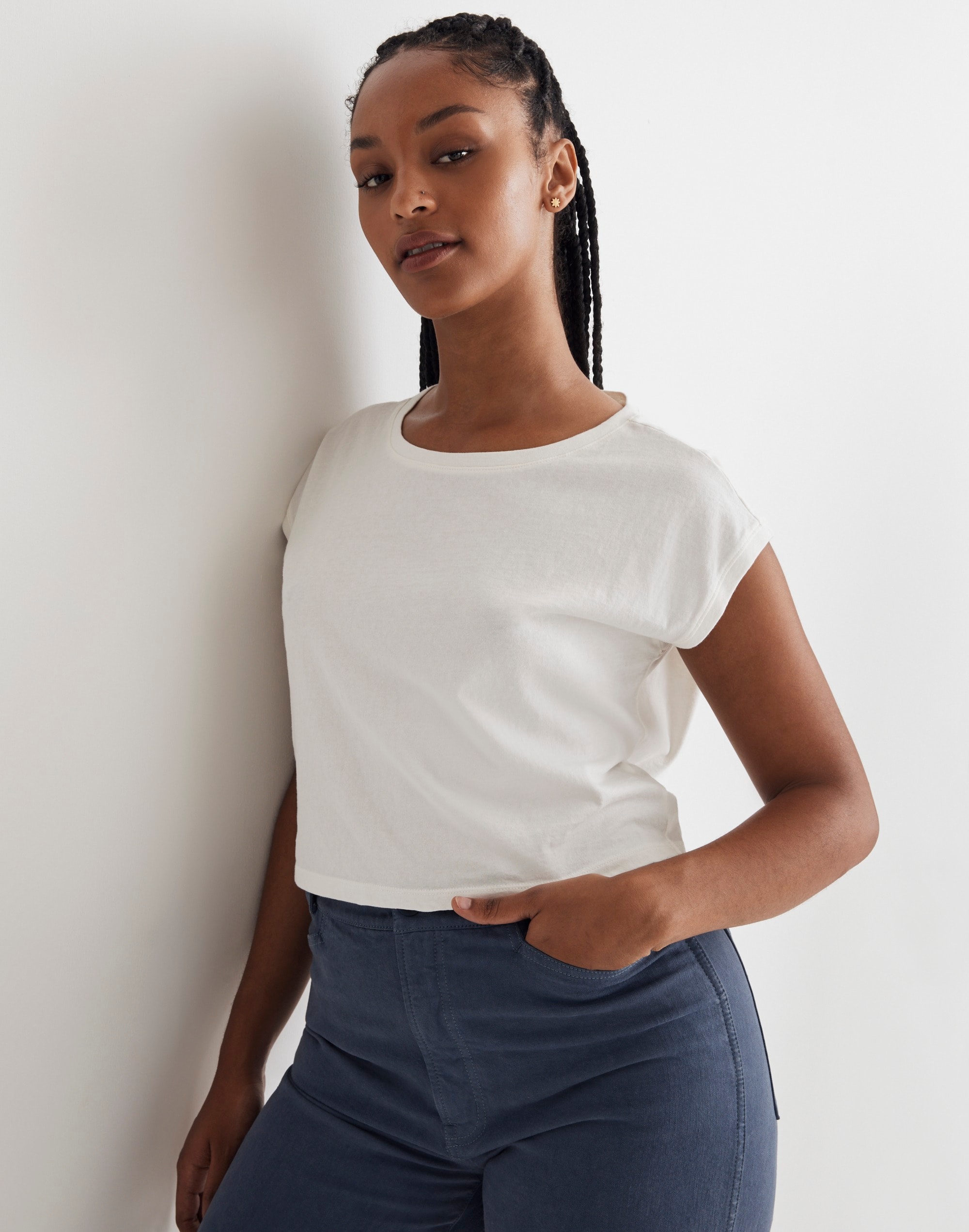 Crewneck Cropped Muscle Tank | Madewell