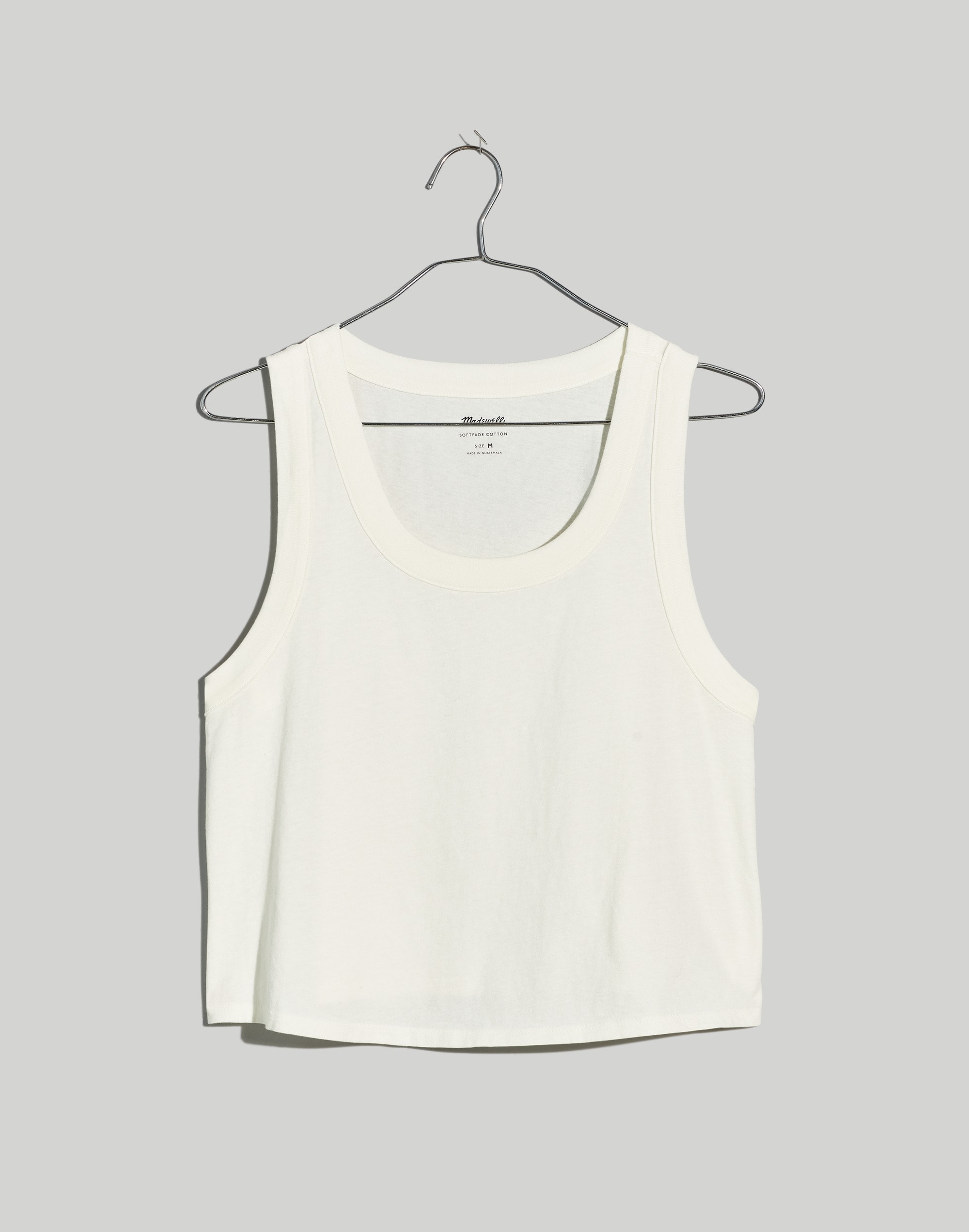 Softfade Cotton Boxy-Crop Tank | Madewell