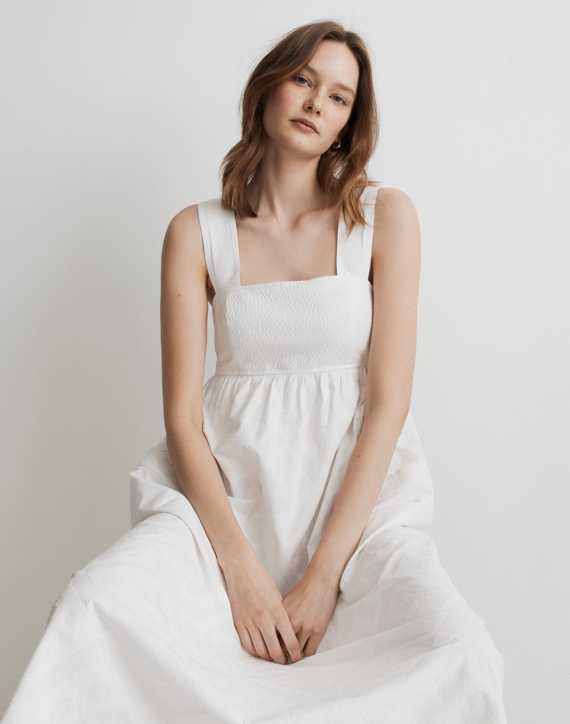 Cutout-Back Empire Midi Dress | Madewell