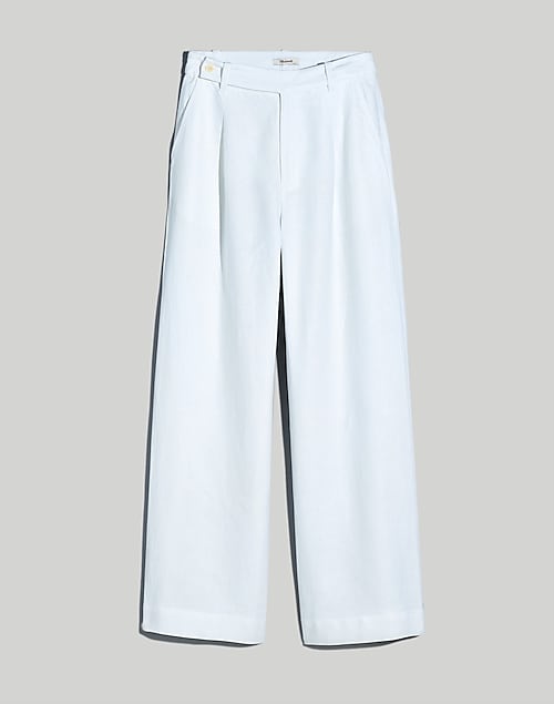 Women's Linen Wide 3/4 Leg Pants / Linen Trousers / Linen Culottes