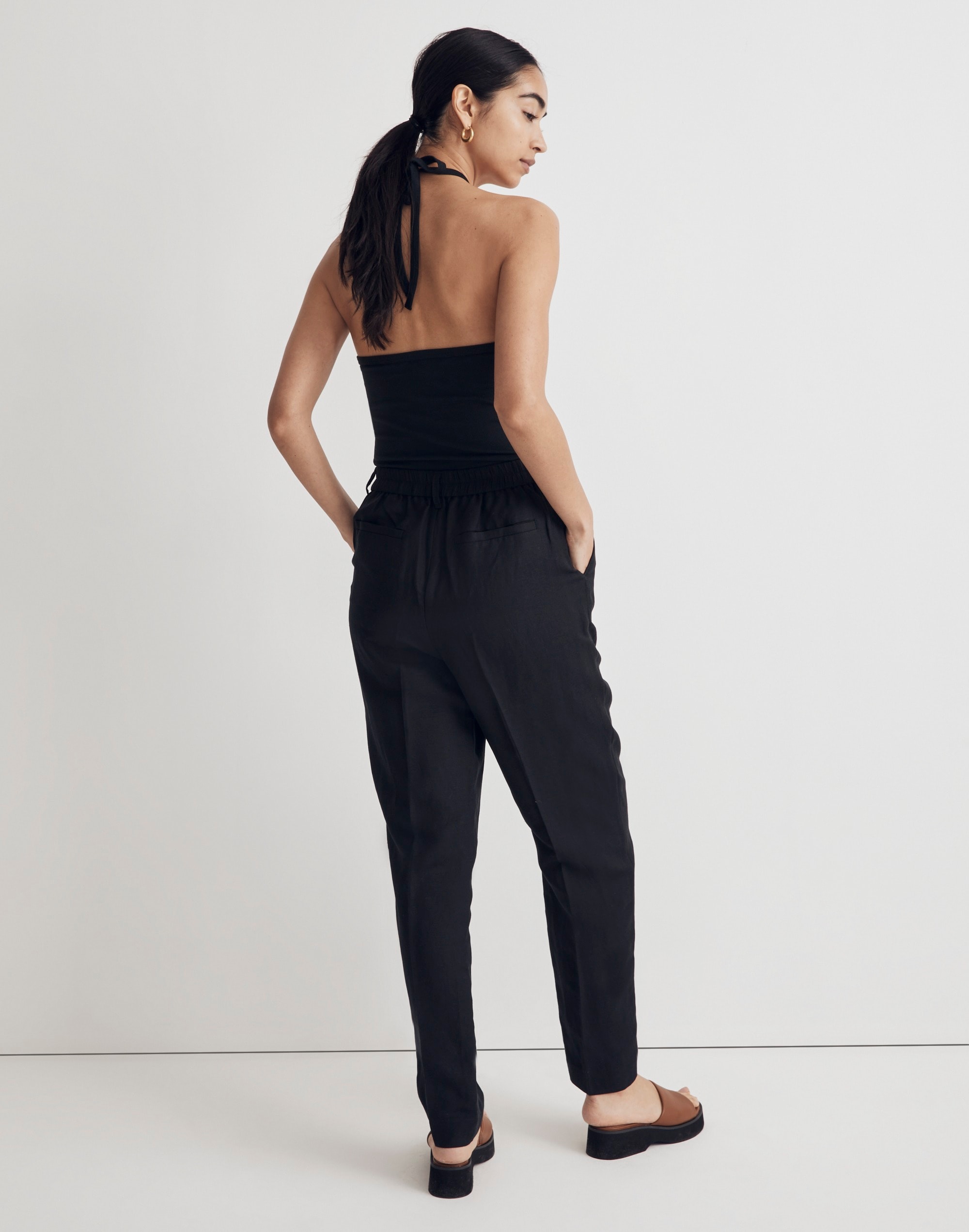 The Tailored Tapered Pant Linen-Blend | Madewell