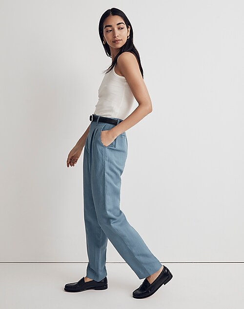 The Tailored Tapered Pant in Linen-Blend