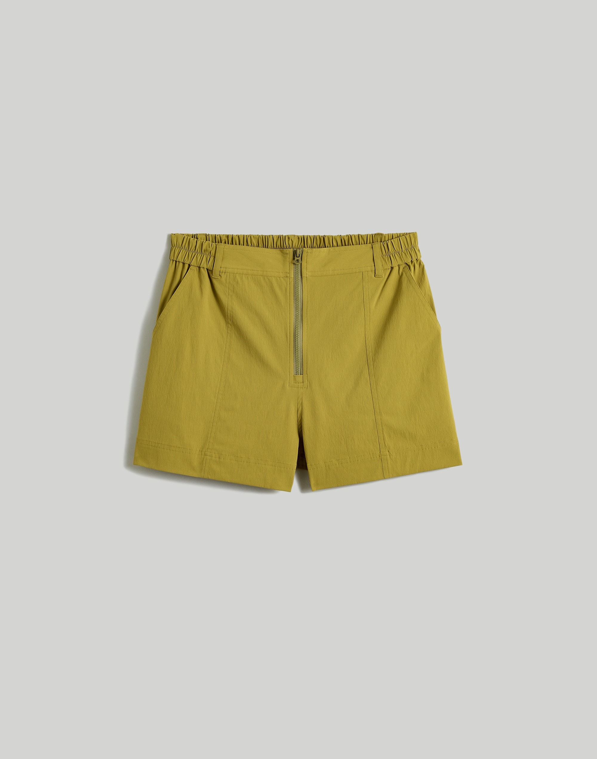 Plus Zip-Front Tapered Shorts