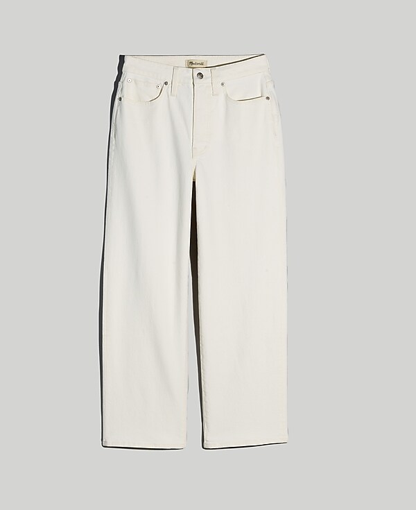 The Curvy Perfect Vintage Wide-Leg Crop Jean in Tile White