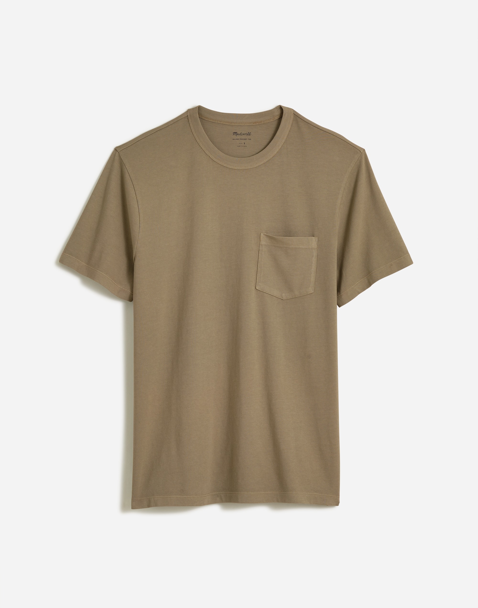 Mw Garment-dyed Allday Crewneck Pocket Tee In Distant Surplus