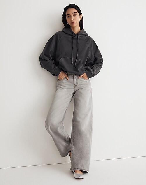Sammey Wide Leg Relaxed Fit Trousers Charcoal Grey