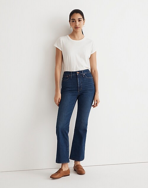 The Tall Perfect Vintage Flare Crop Jean in Corgan Wash