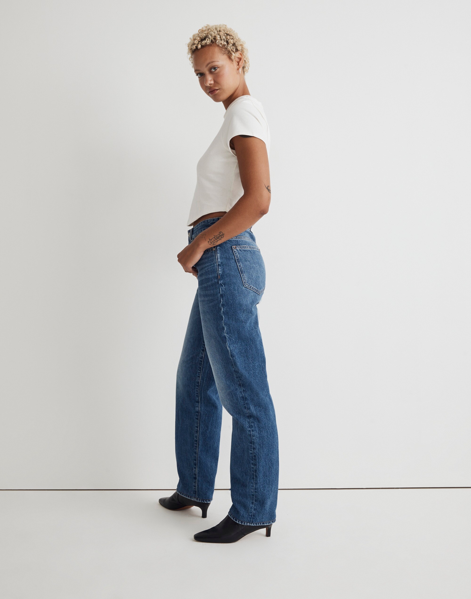 Curvy Low-Slung Straight Jeans in Palmina Wash | Madewell