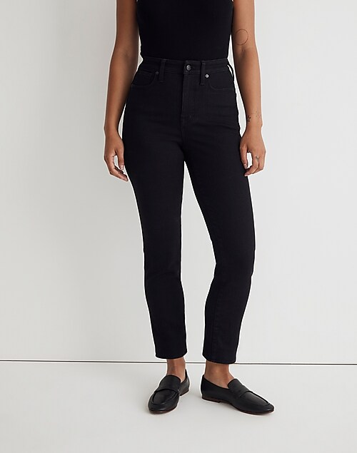 Tall Curvy Stovepipe Jeans in Black Rinse Wash