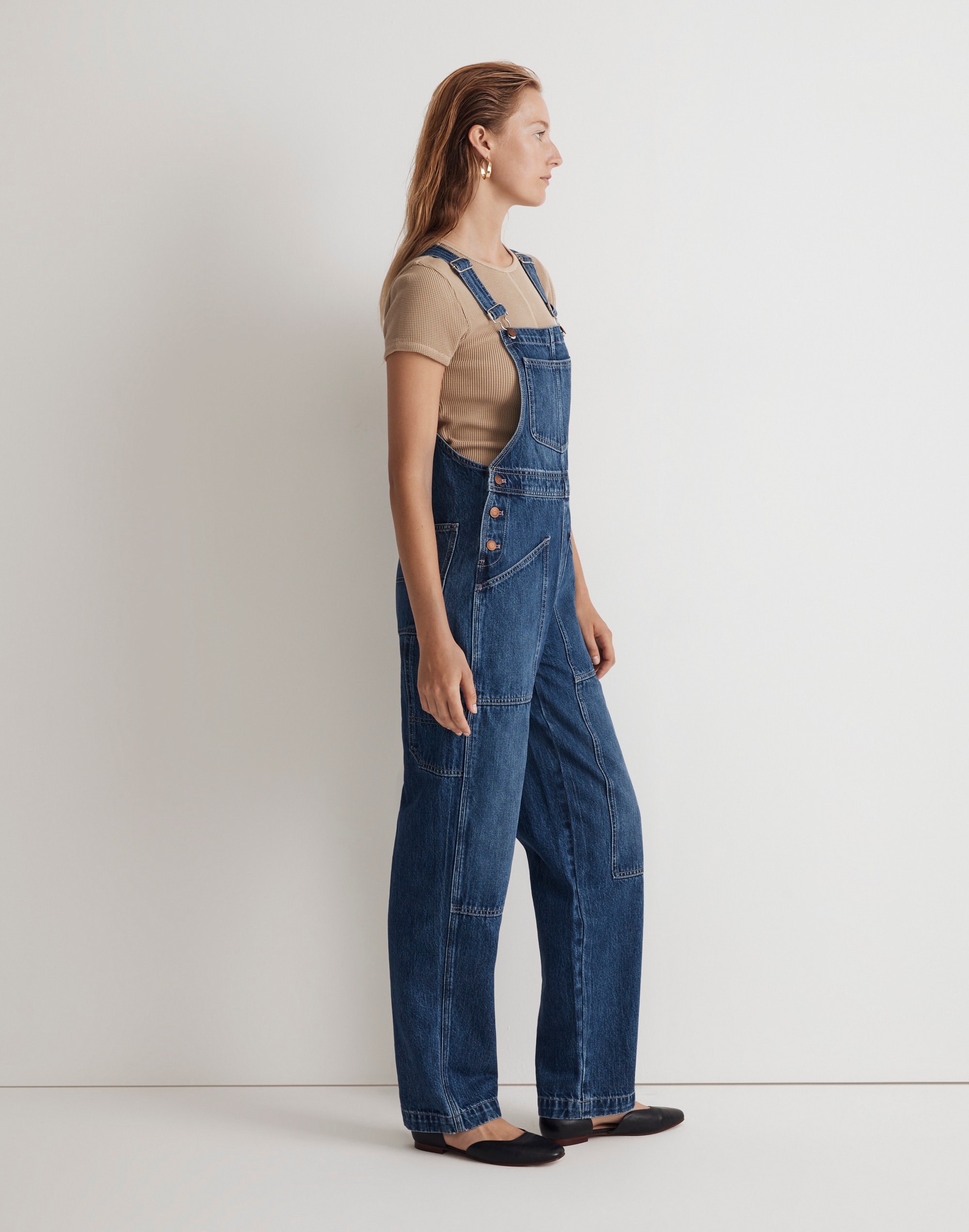 Women's Lee European Collection Factory Flare Overall in Vibrant Blues