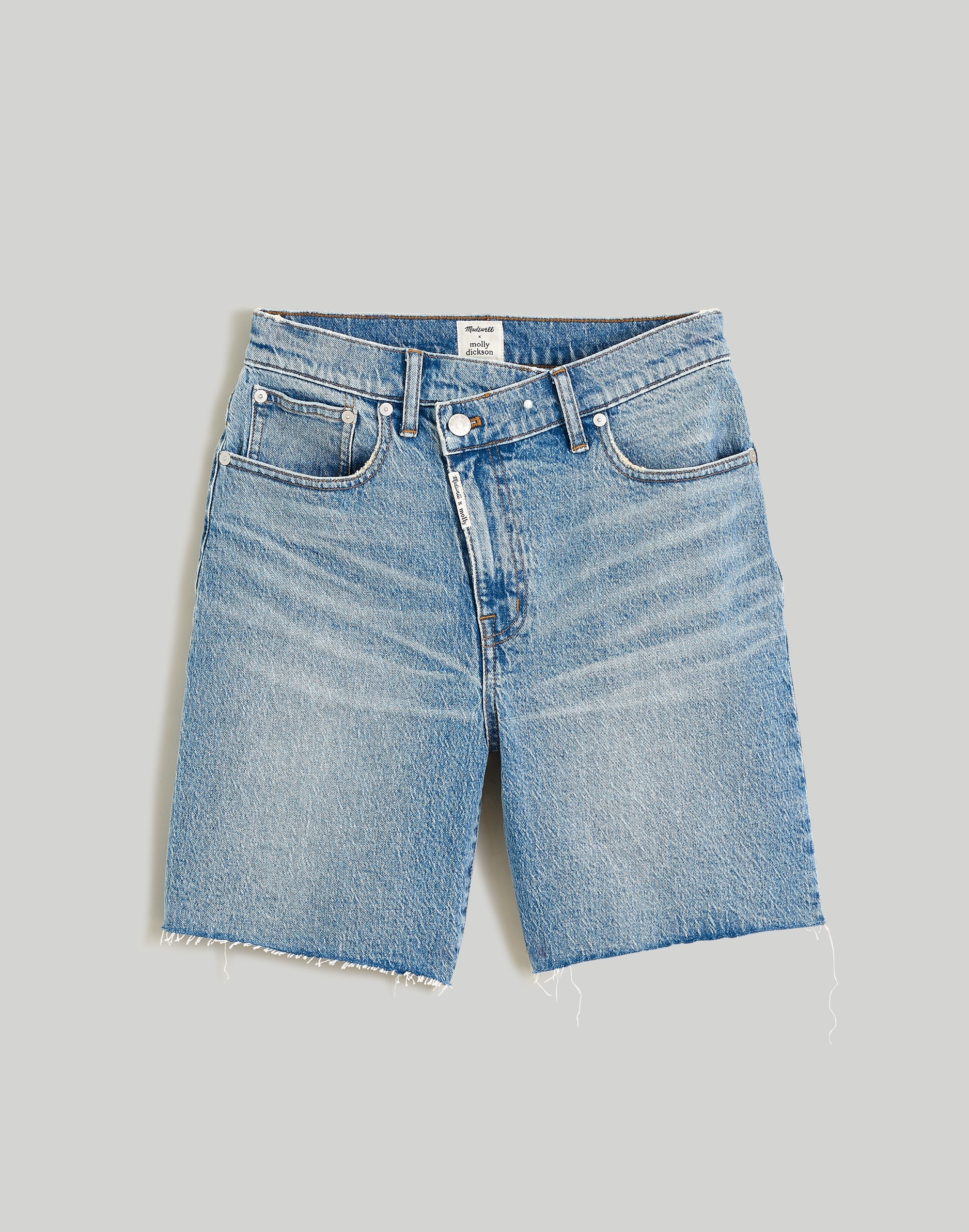 Madewell x Molly Dickson Crossover Baggy Jean Shorts |