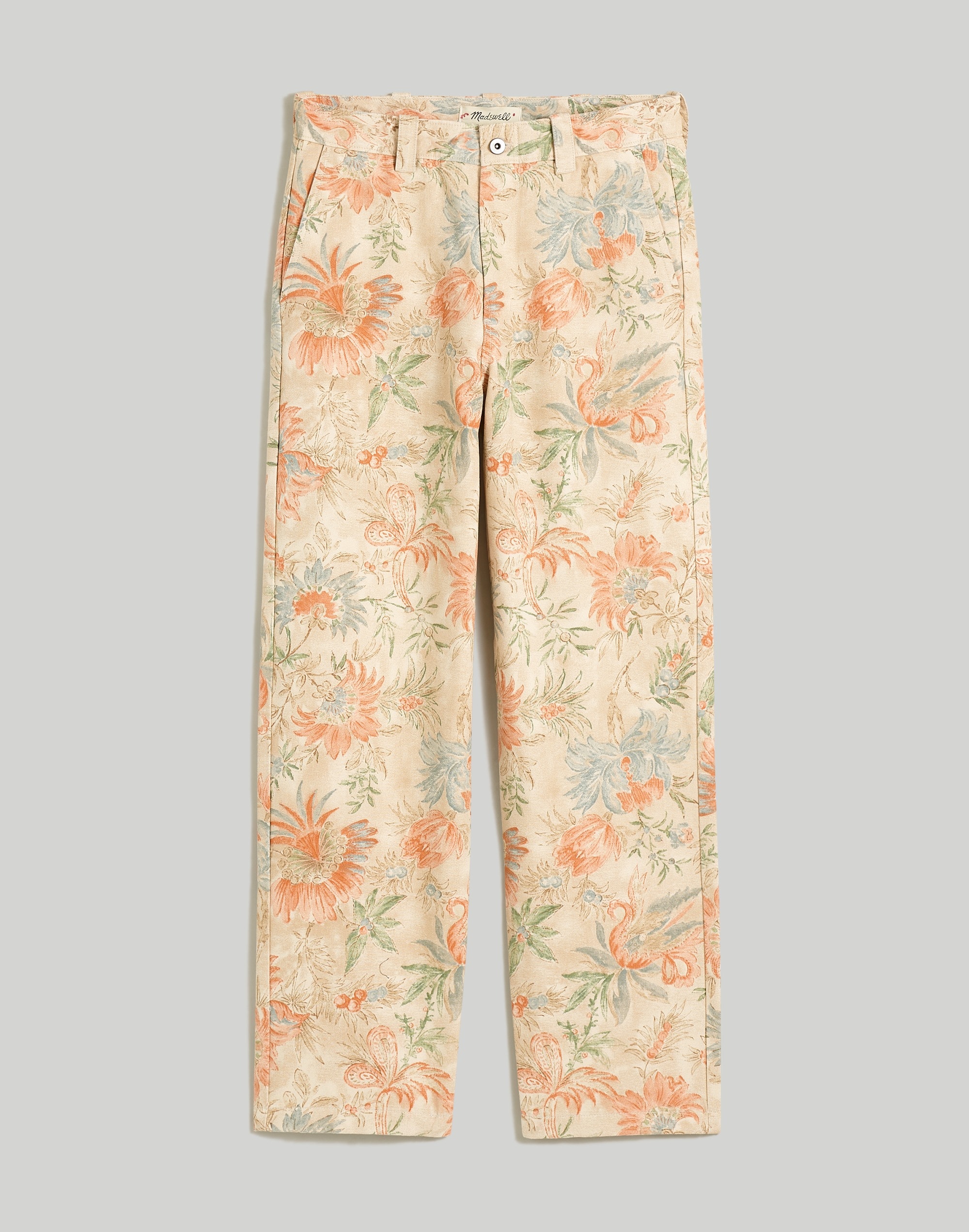 Canvas Vintage Straight Pants Floral | Madewell