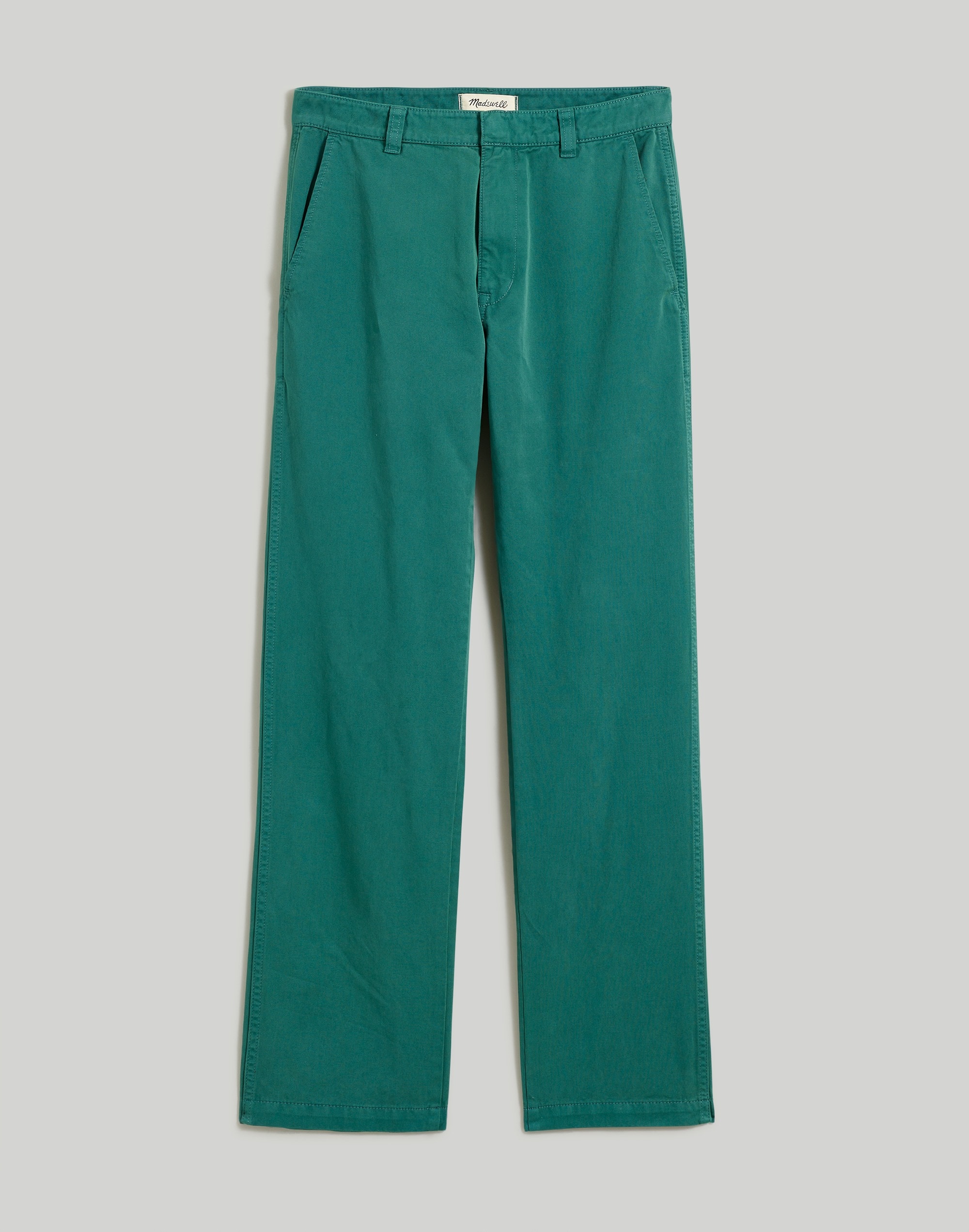 Garment-Dyed Low-Slung Straight Chino Pants