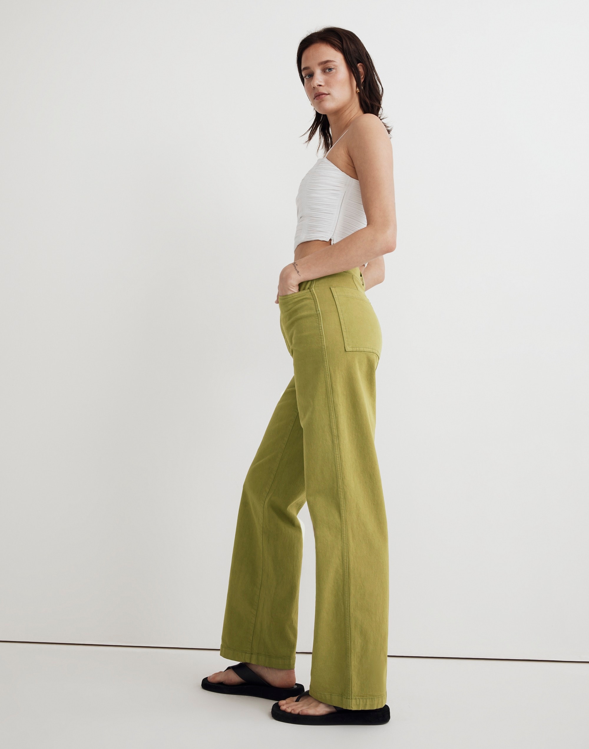 The Petite Emmett 2.0 Wide-Leg Pants: Garment-Dyed Edition | Madewell