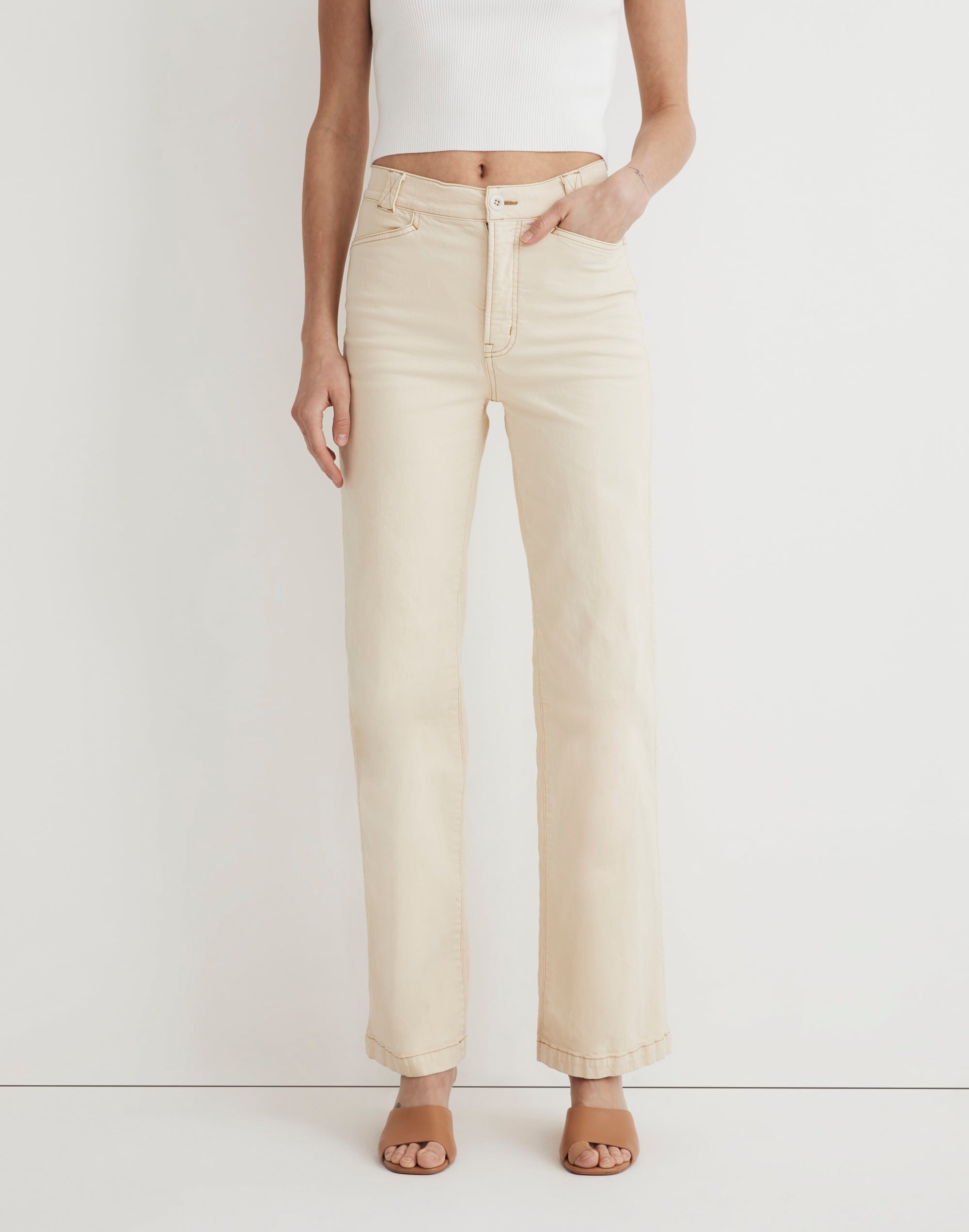 The Emmett Wide-Leg Pant: Garment Dyed Edition | Madewell