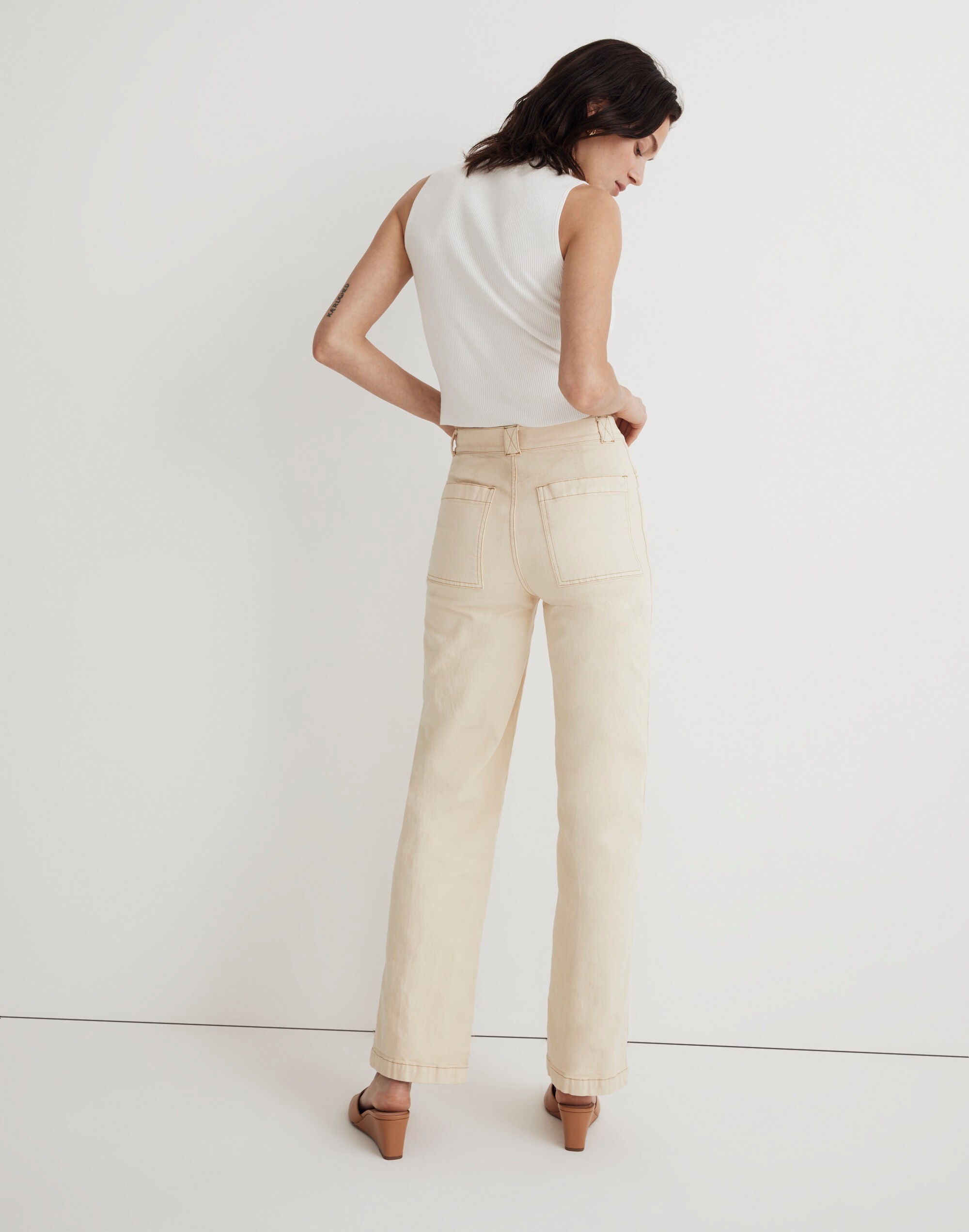 The Emmett Wide-Leg Pant: Garment Dyed Edition | Madewell