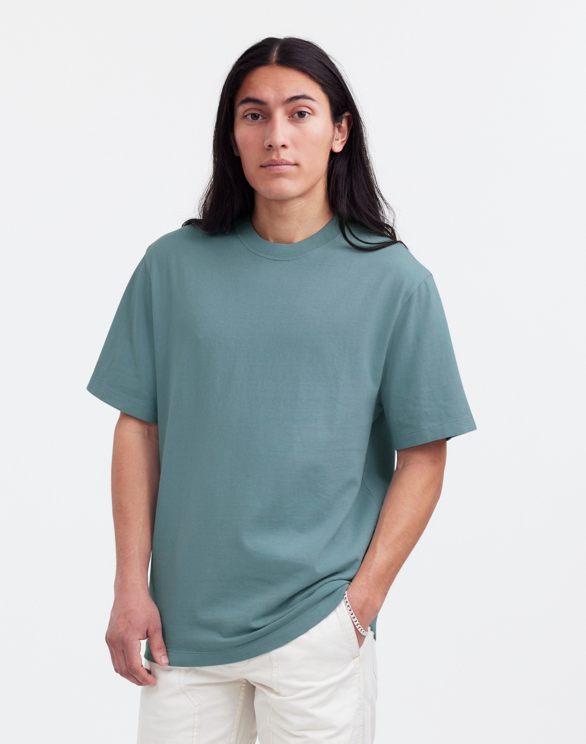 Mw Relaxed Tee In Subtle Mineral