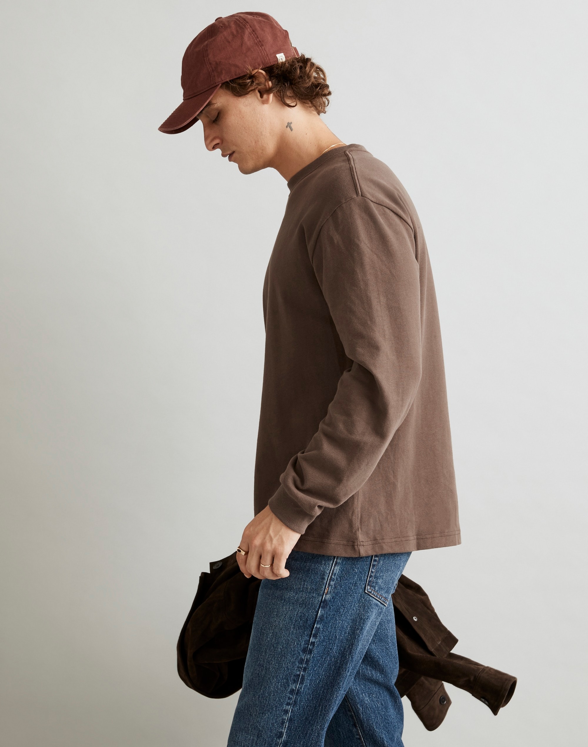 Brushed Long-Sleeve Boxy Tee | Madewell