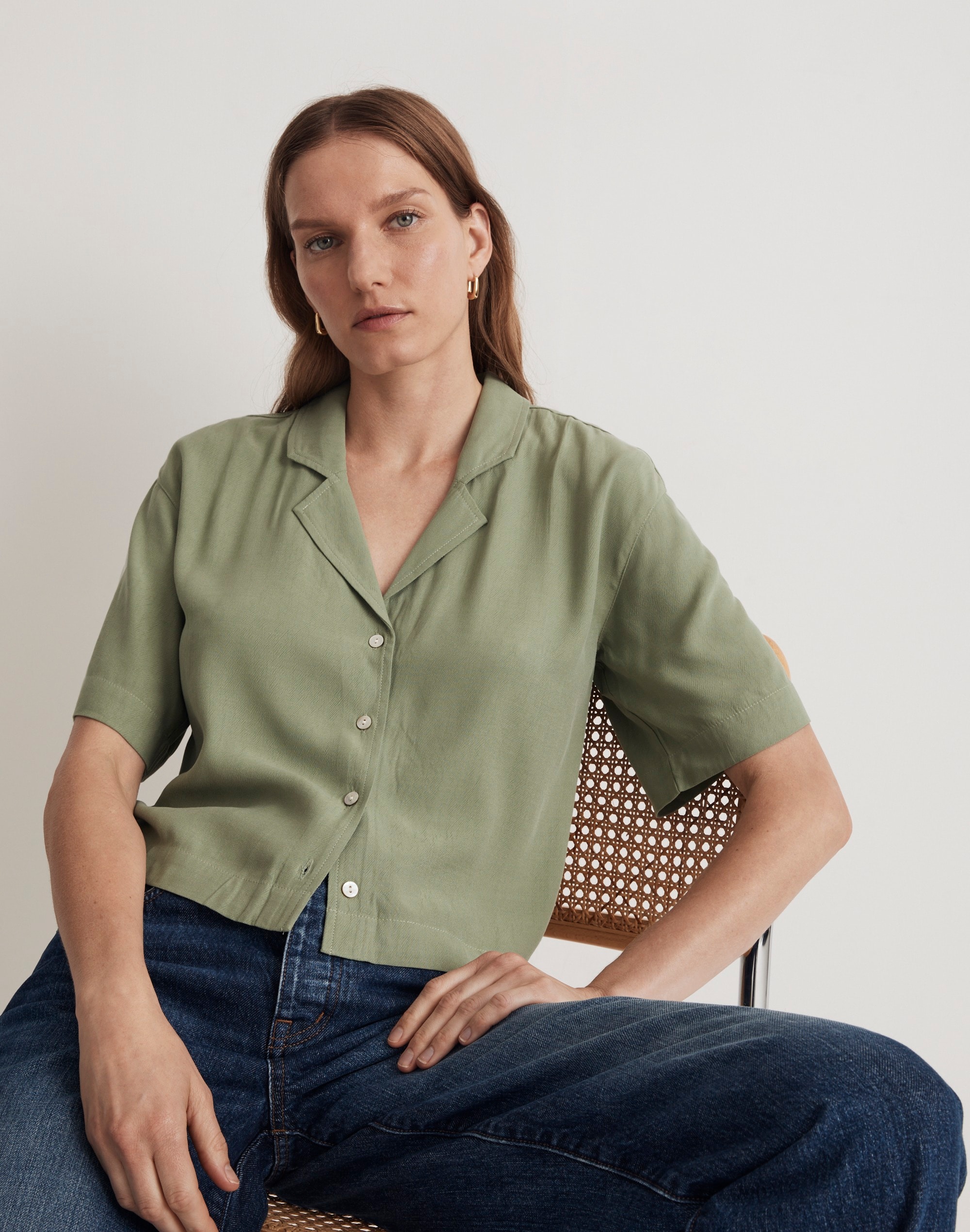 Button-Front Resort Shirt Lusterweave | Madewell