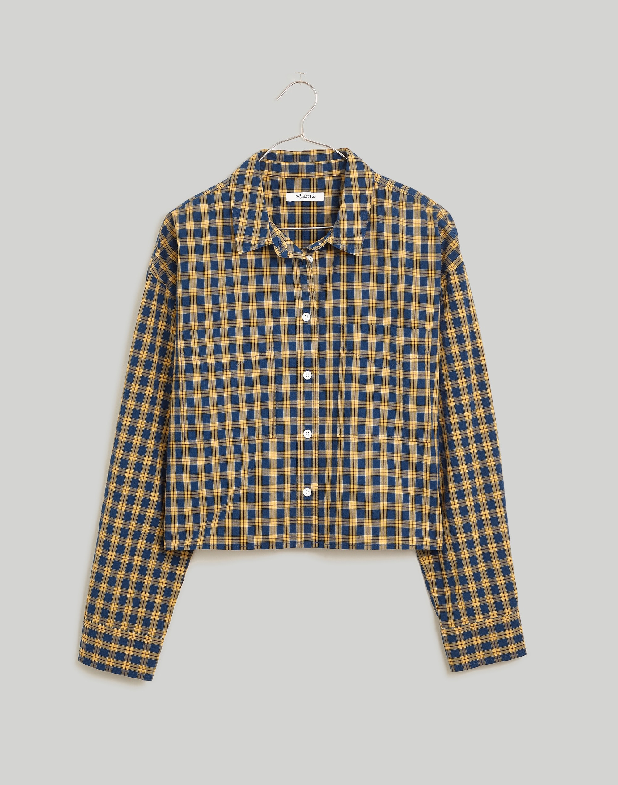 The Signature Poplin Crop Shirt in Plaid | Madewell