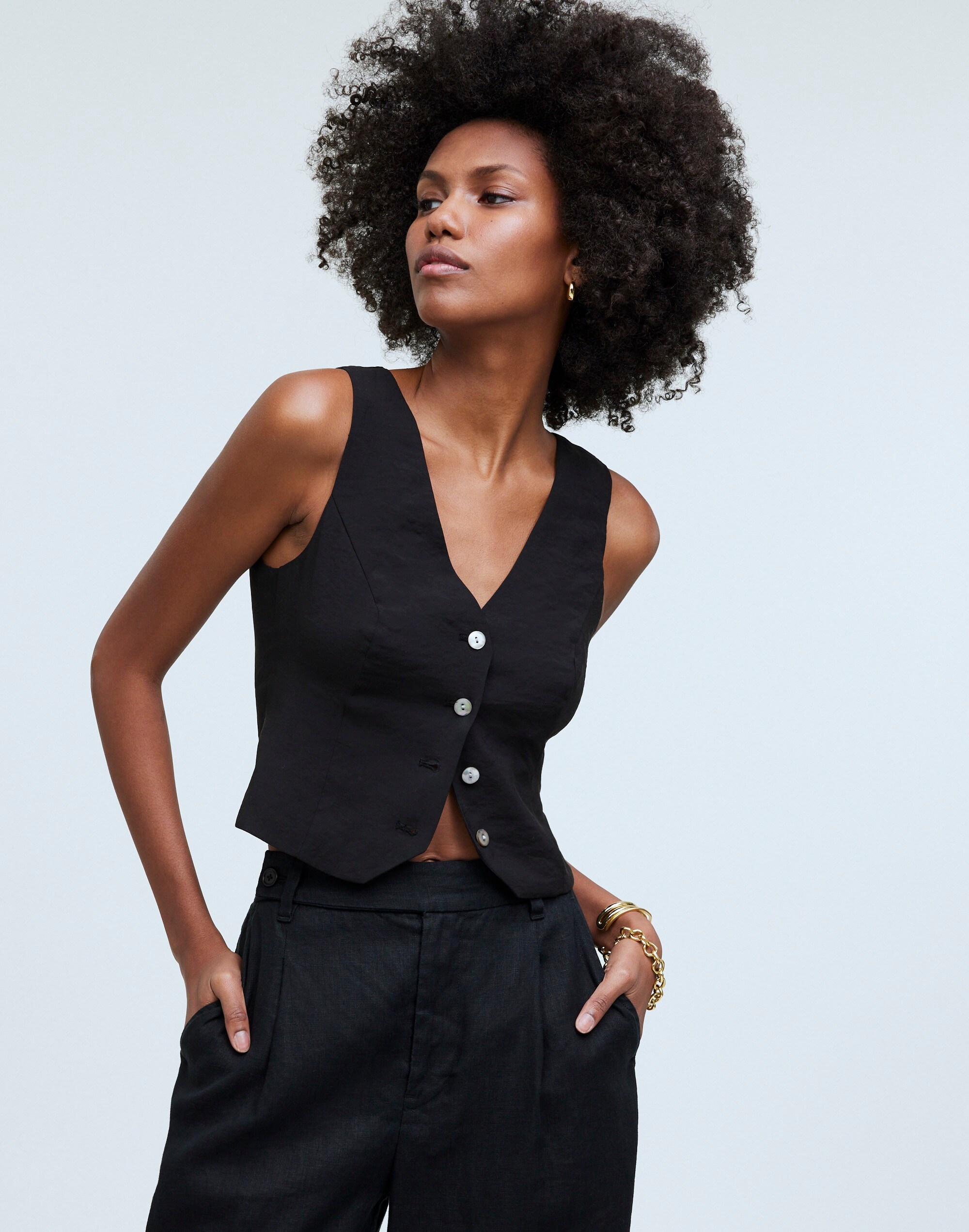 Katrina Crop Vest Top Softdrape | Madewell