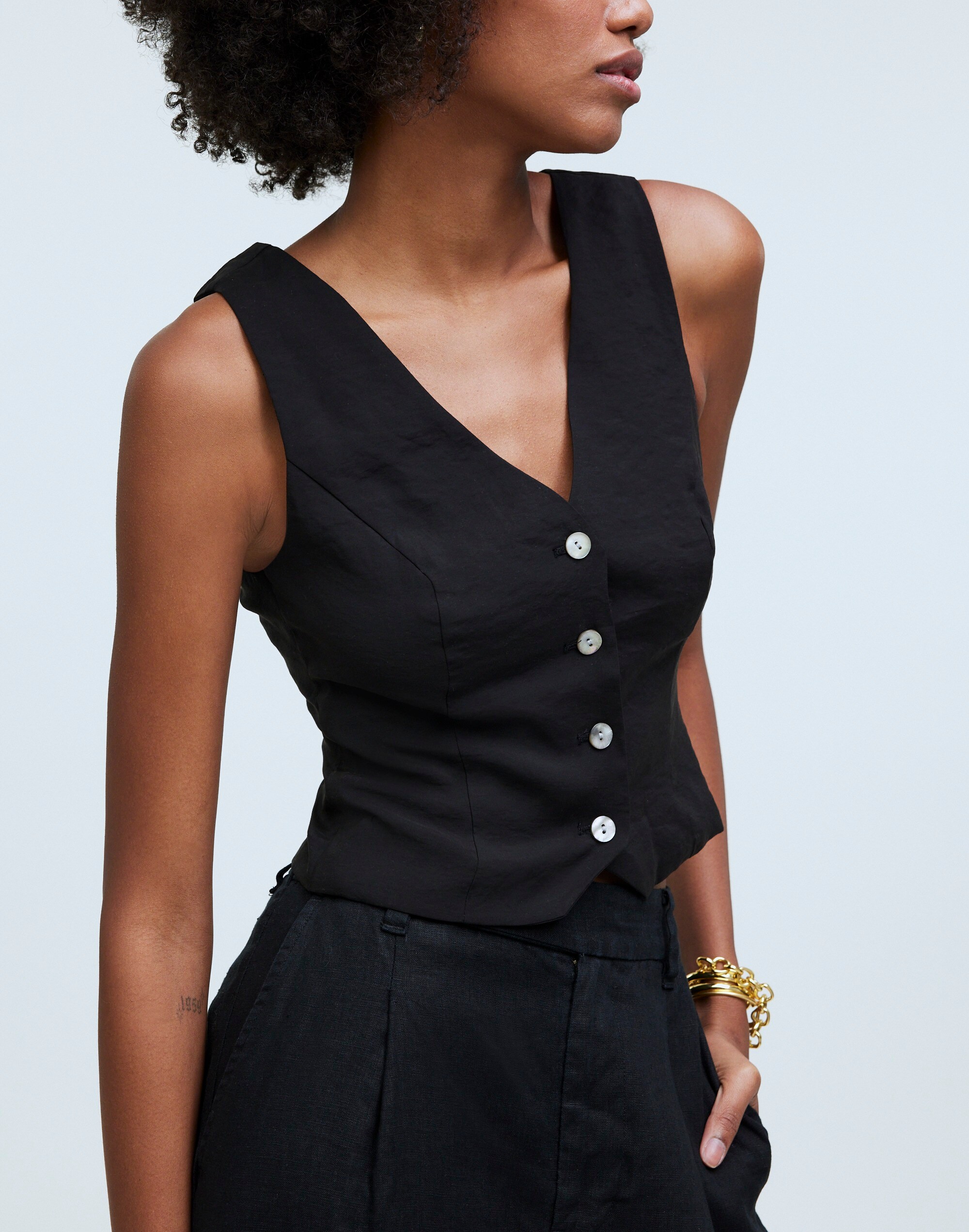 Katrina Crop Vest Top Softdrape | Madewell