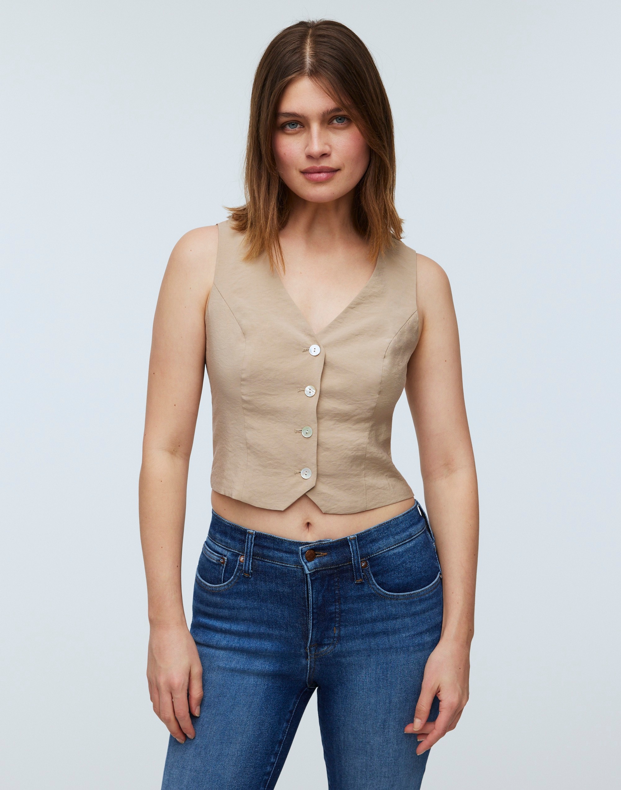 Katrina Crop Vest Top Softdrape | Madewell