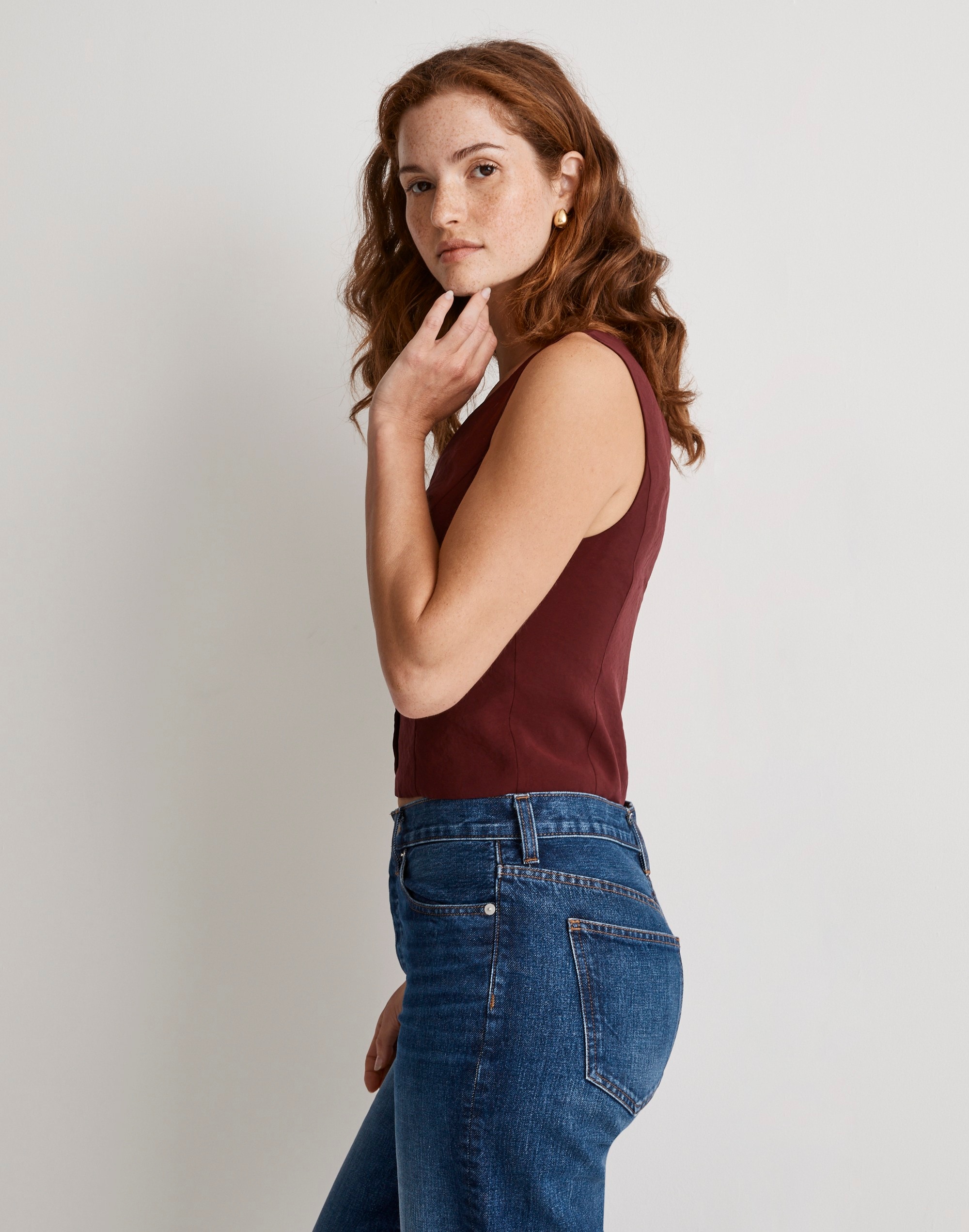 Katrina Crop Vest Top Softdrape | Madewell