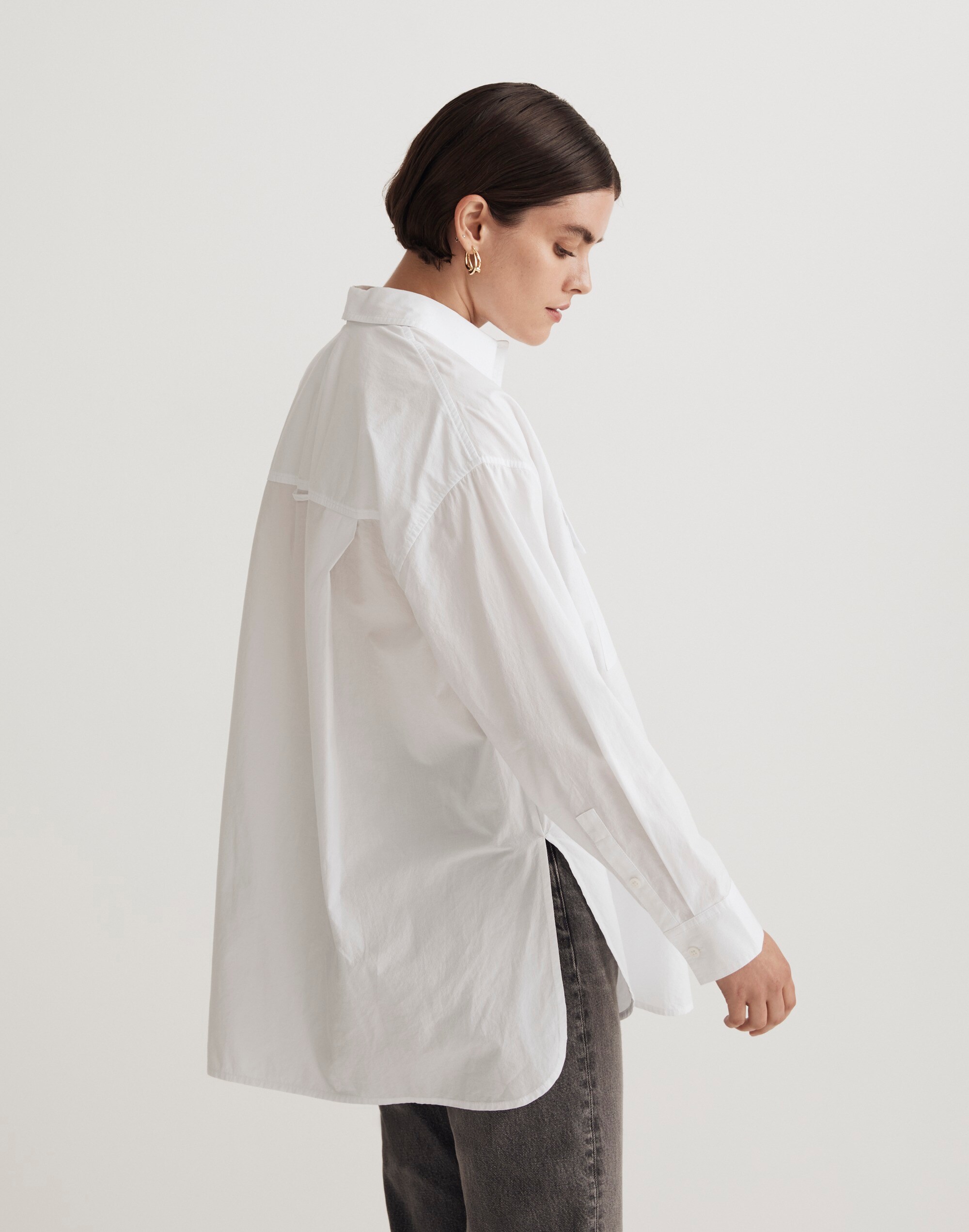 The Signature Poplin Oversized Button-Up Shirt: Flap-Pocket Edition | Madewell