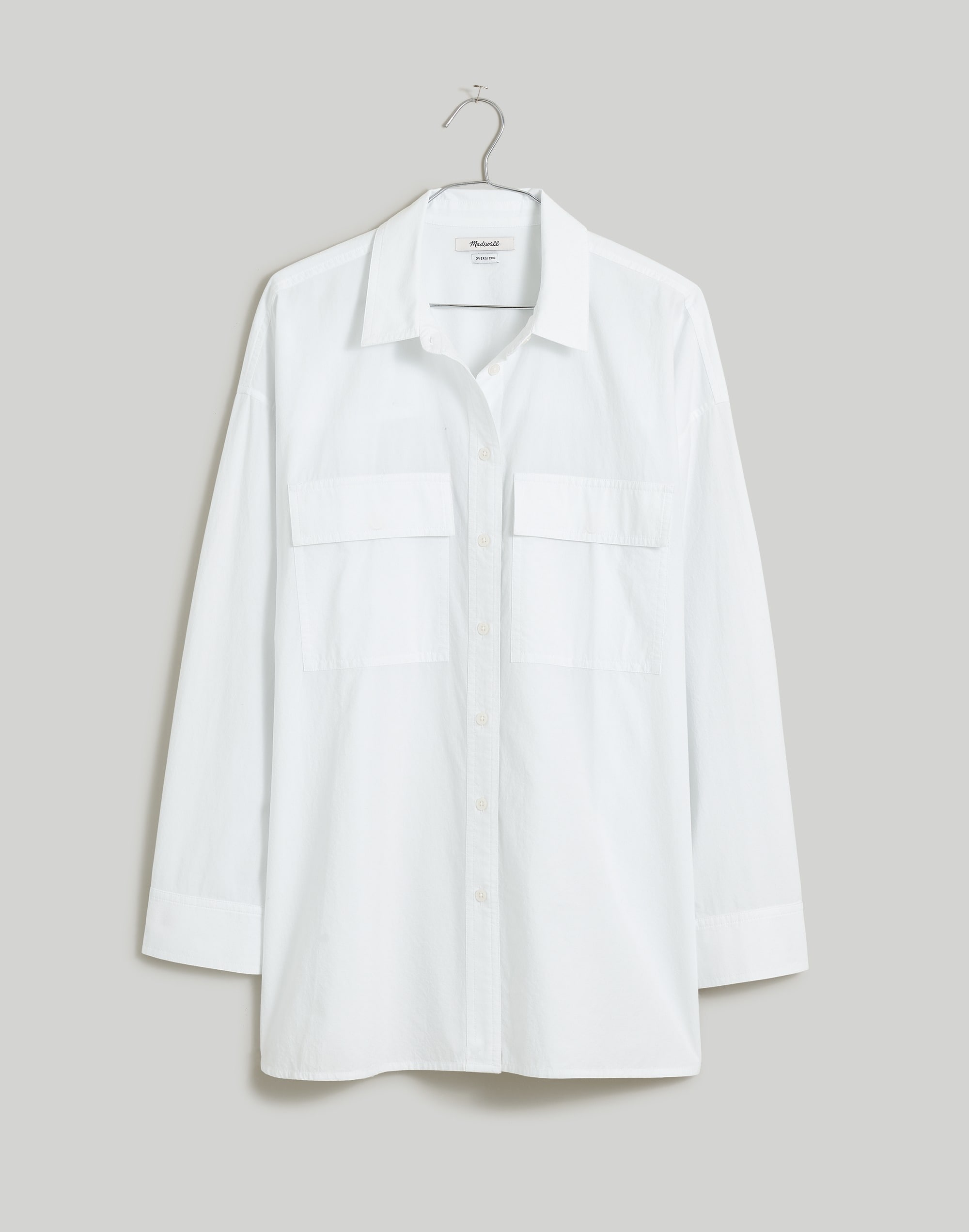 The Signature Poplin Oversized Button-Up Shirt: Flap-Pocket Edition | Madewell