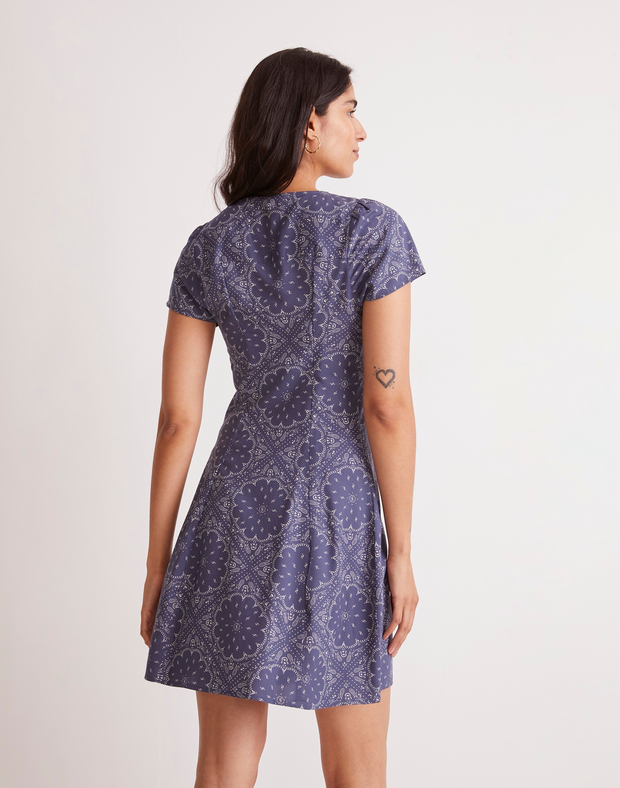 Shirred Button-Front Mini Dress | Madewell